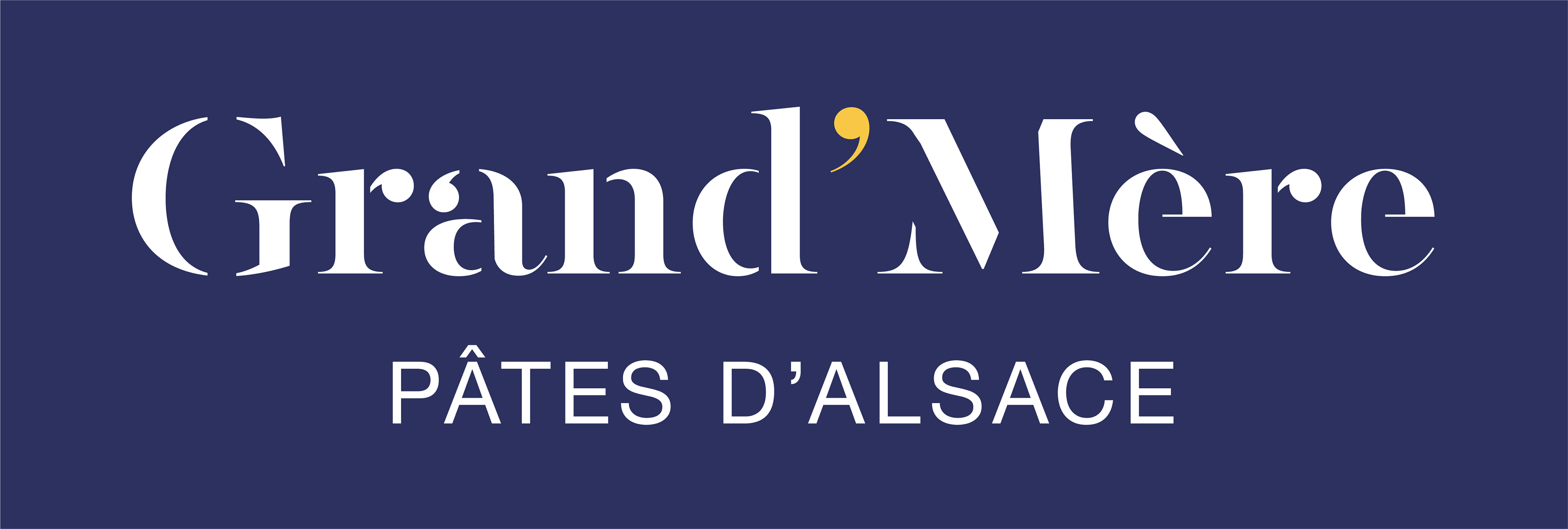 Logotype sur fond bleu