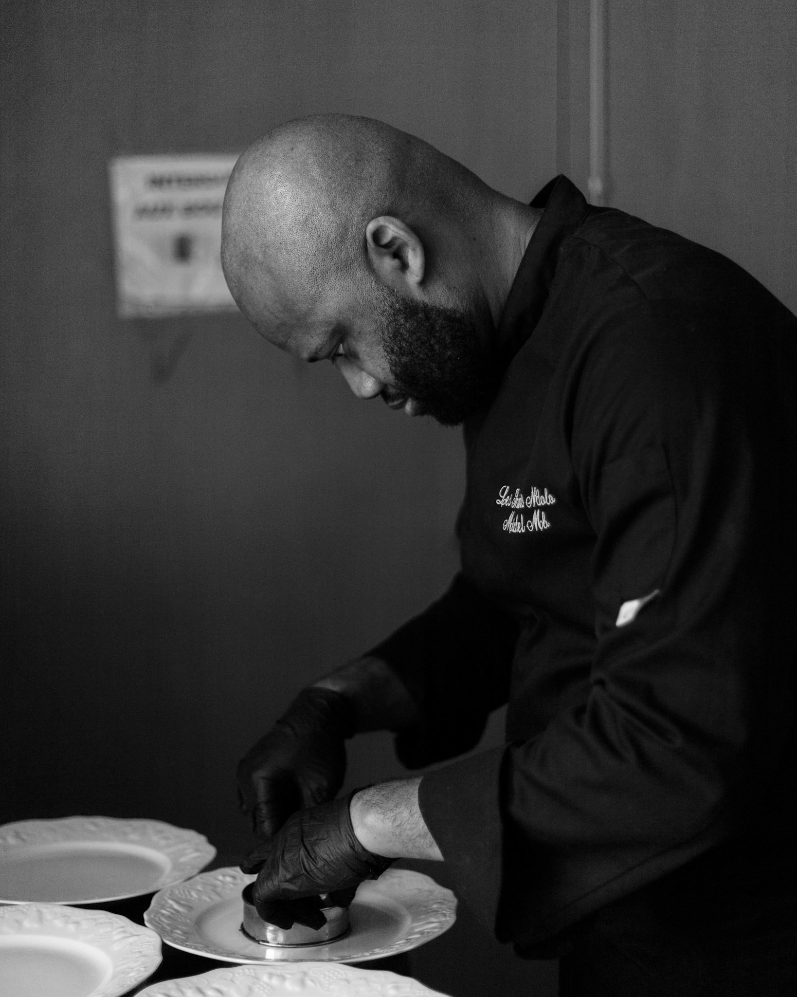 Working the salmon
