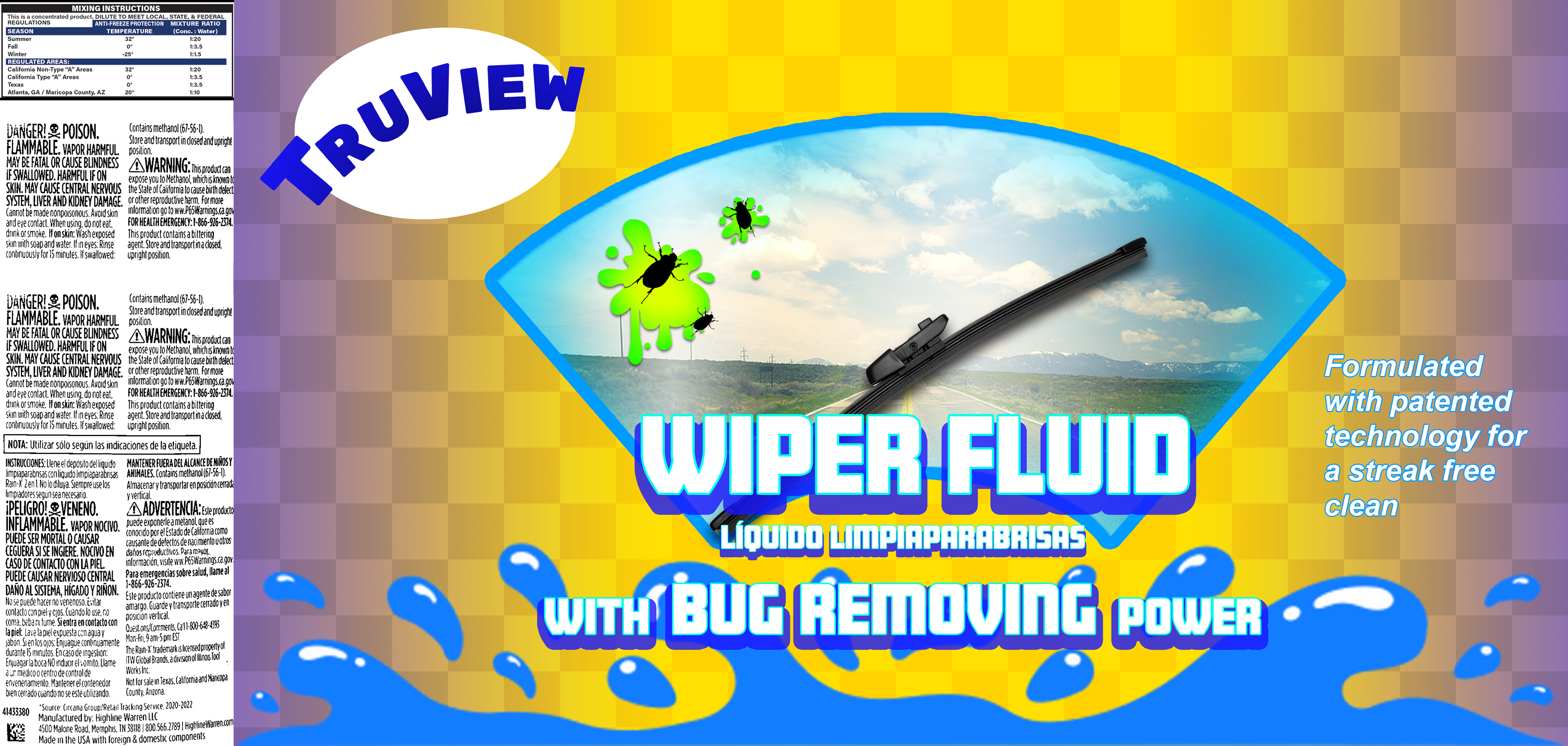 Wiper fluid Label made for a 48 Hour Film Project