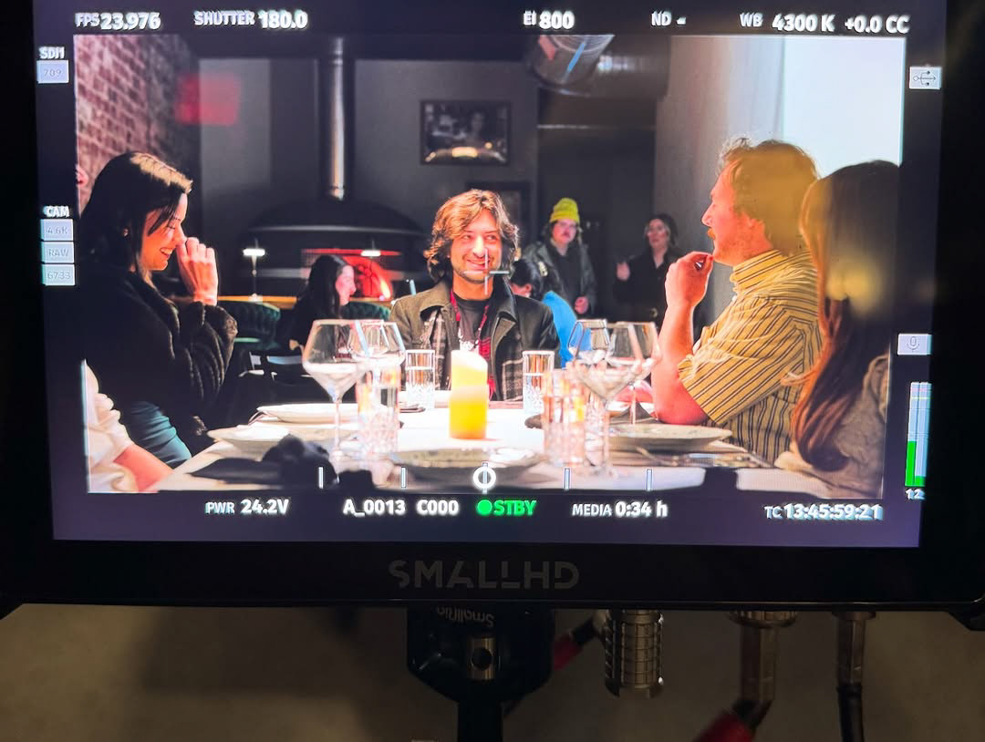 Dinner scene BTS