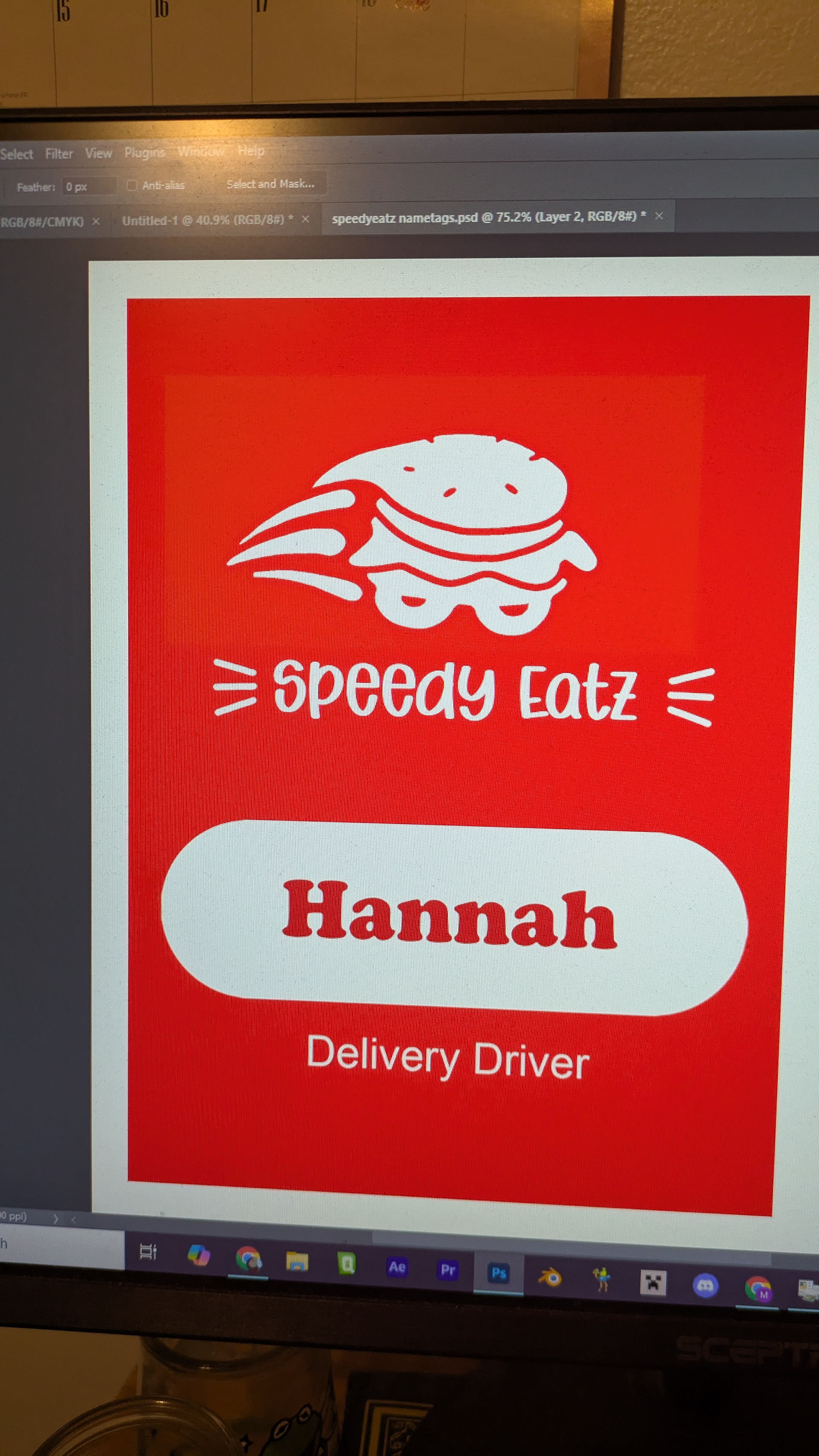 Employee Name Tag made for 48 Hour film project