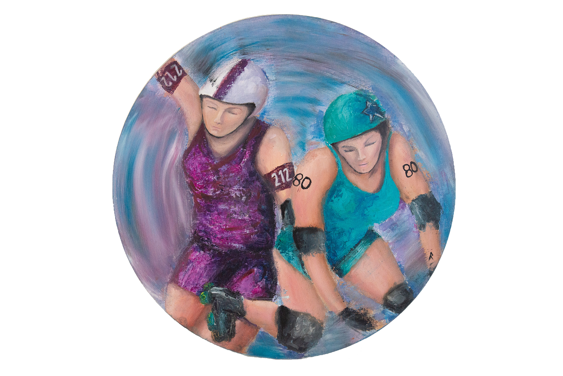 WHEELS 90A (2019). Mixed technique (oil and acrilic) 40 X 40 cm
