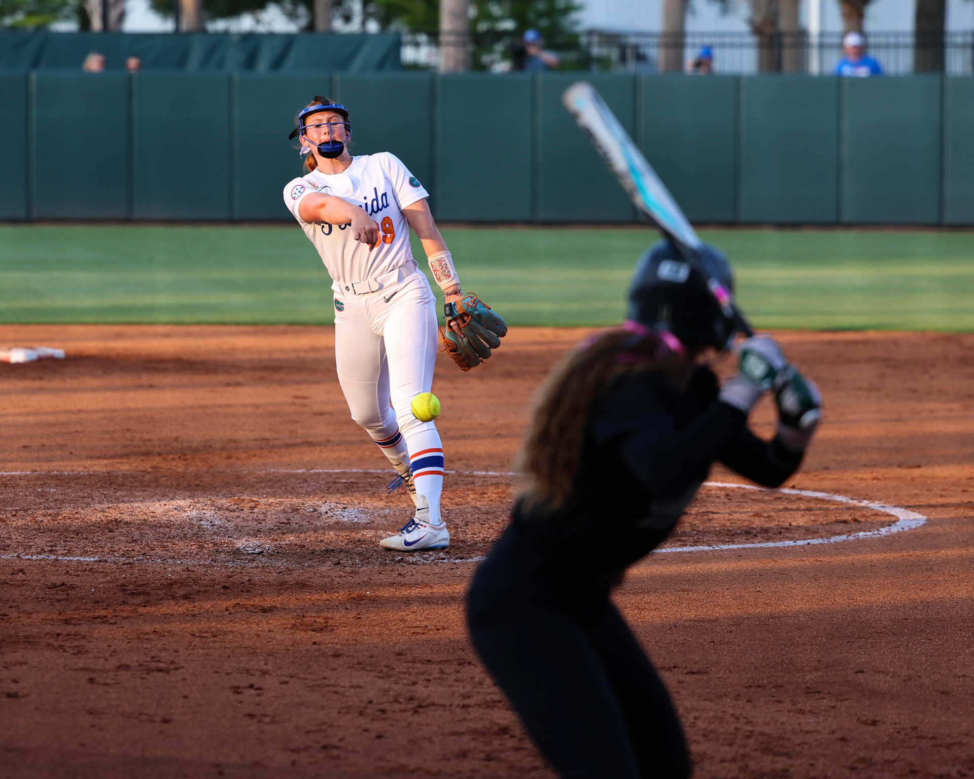 during the Gators' game against the Bulls on Wednesday, April 23, 2025 at Katie Seashole Pressly Softball Stadium in Gainesville, FL / UAA Communications photo by Morgan Hurd