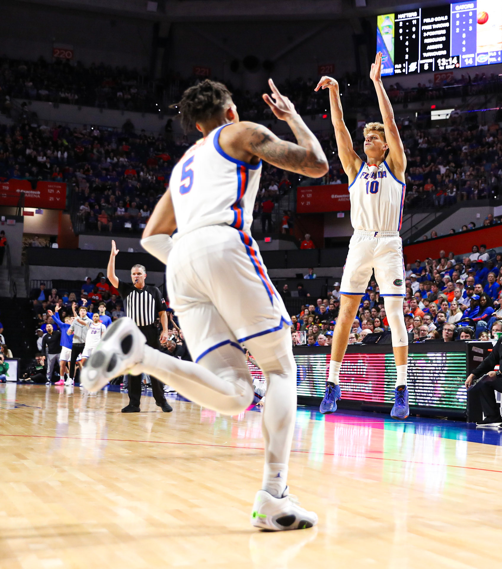 during the Gators' game against the Hatters on Sunday, December 29, 2024 at Exactech Arena at the Stephen C. O'Connell Center in Gainesville, FL / UAA Communications photo by Morgan Hurd