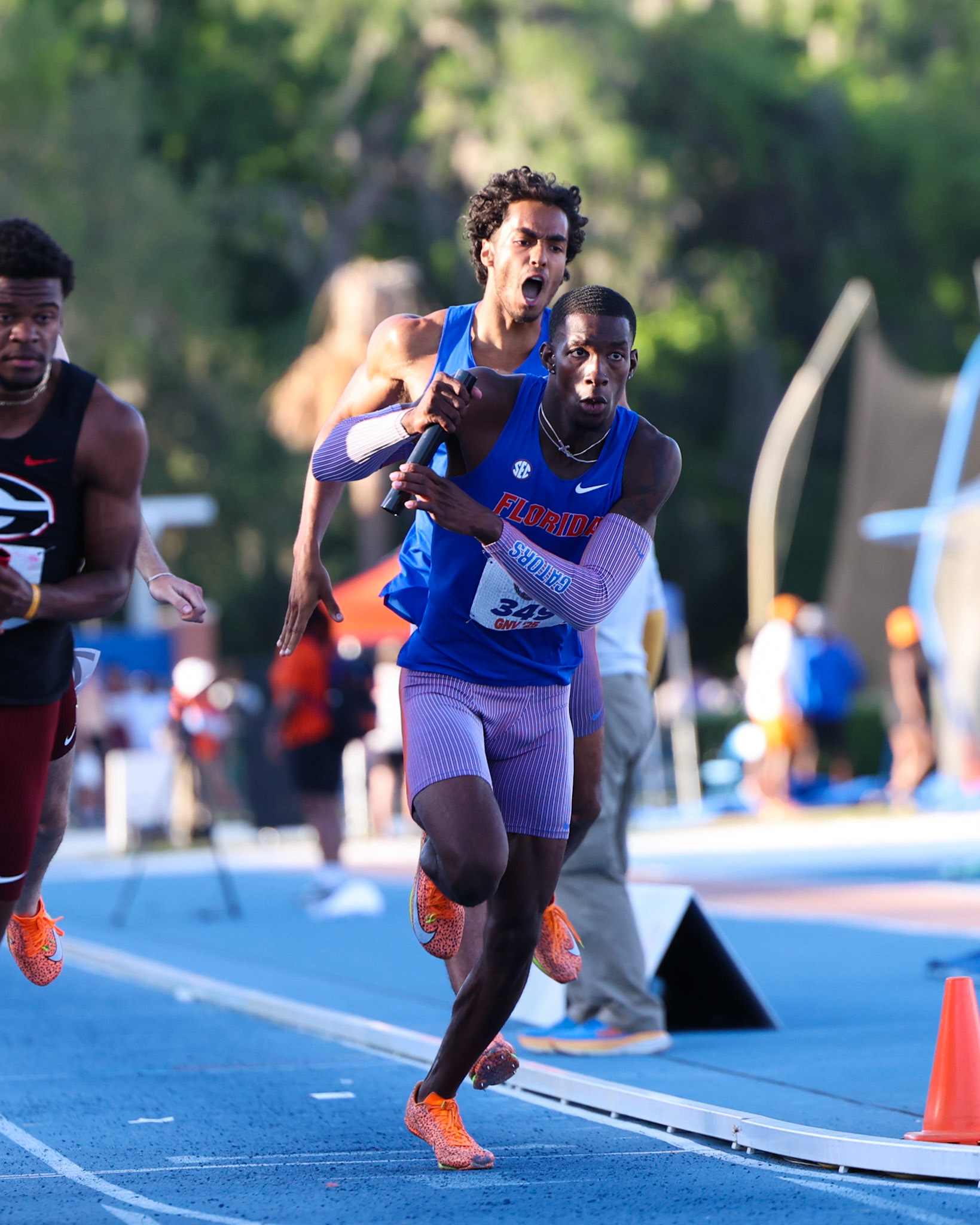 during the Tom Jones Memorial on Saturday, April 19, 2025 at Percy Beard Track at James G. Pressly Stadium in Gainesville, Fla. / UAA Communications photo by Morgan Hurd