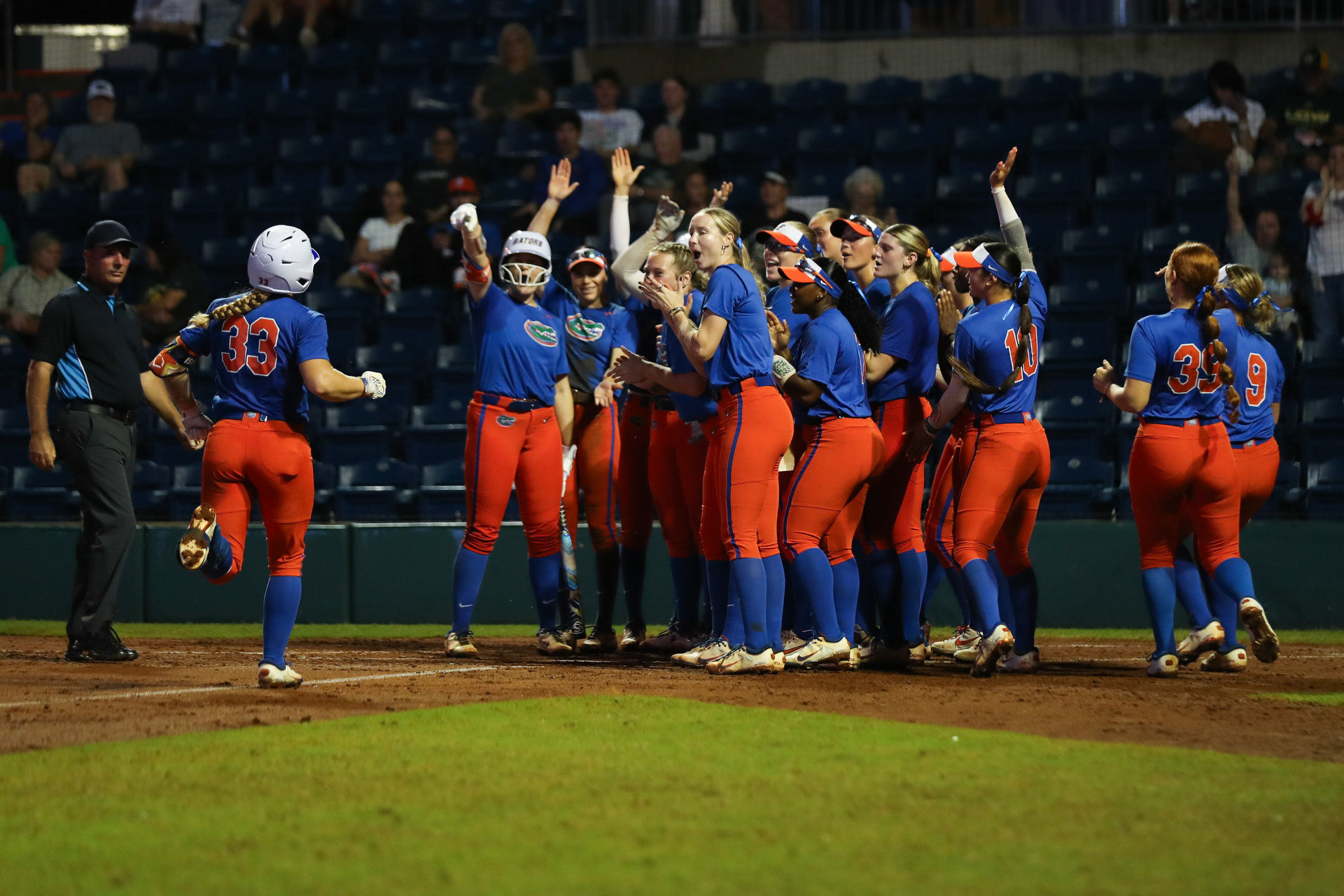 during the Gators' game against the Lions on Thursday, November 7, 2024 at Katie Seashole Pressly Softball Stadium in Gainesville, FL / UAA Communications photo by Morgan Hurd