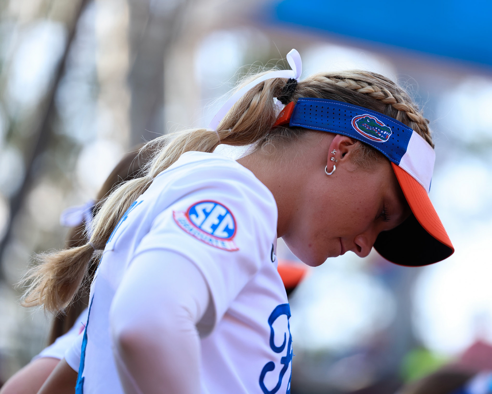 during the Gators' game against the Bulls on Wednesday, April 23, 2025 at Katie Seashole Pressly Softball Stadium in Gainesville, FL / UAA Communications photo by Morgan Hurd