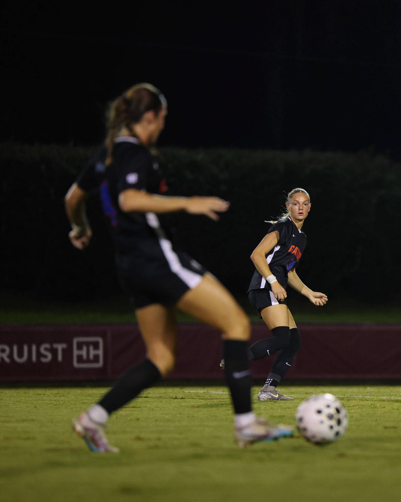 during the Gators' game against the Florida State Seminoles on Thursday, August 14, 2025 at Seminole Soccer Complex in Tallahassee, FL / UAA Communications photo by Morgan Hurd