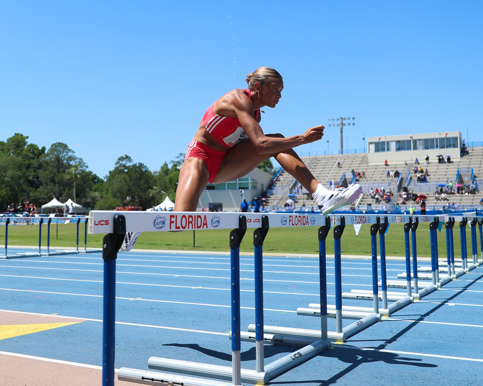during the Tom Jones Memorial on Saturday, April 19, 2025 at Percy Beard Track at James G. Pressly Stadium in Gainesville, Fla. / UAA Communications photo by Morgan Hurd