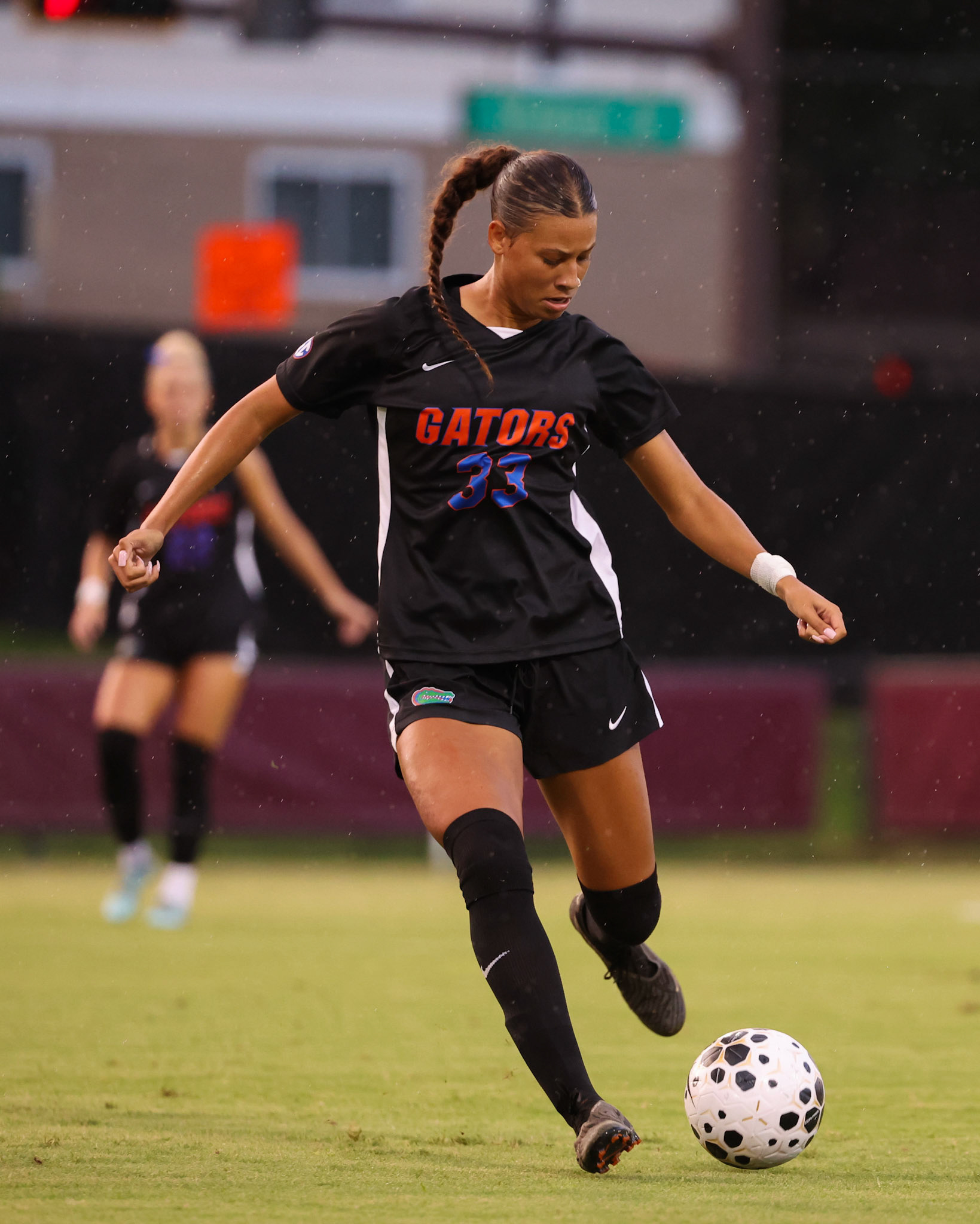 during the Gators' game against the Florida State Seminoles on Thursday, August 14, 2025 at Seminole Soccer Complex in Tallahassee, FL / UAA Communications photo by Morgan Hurd