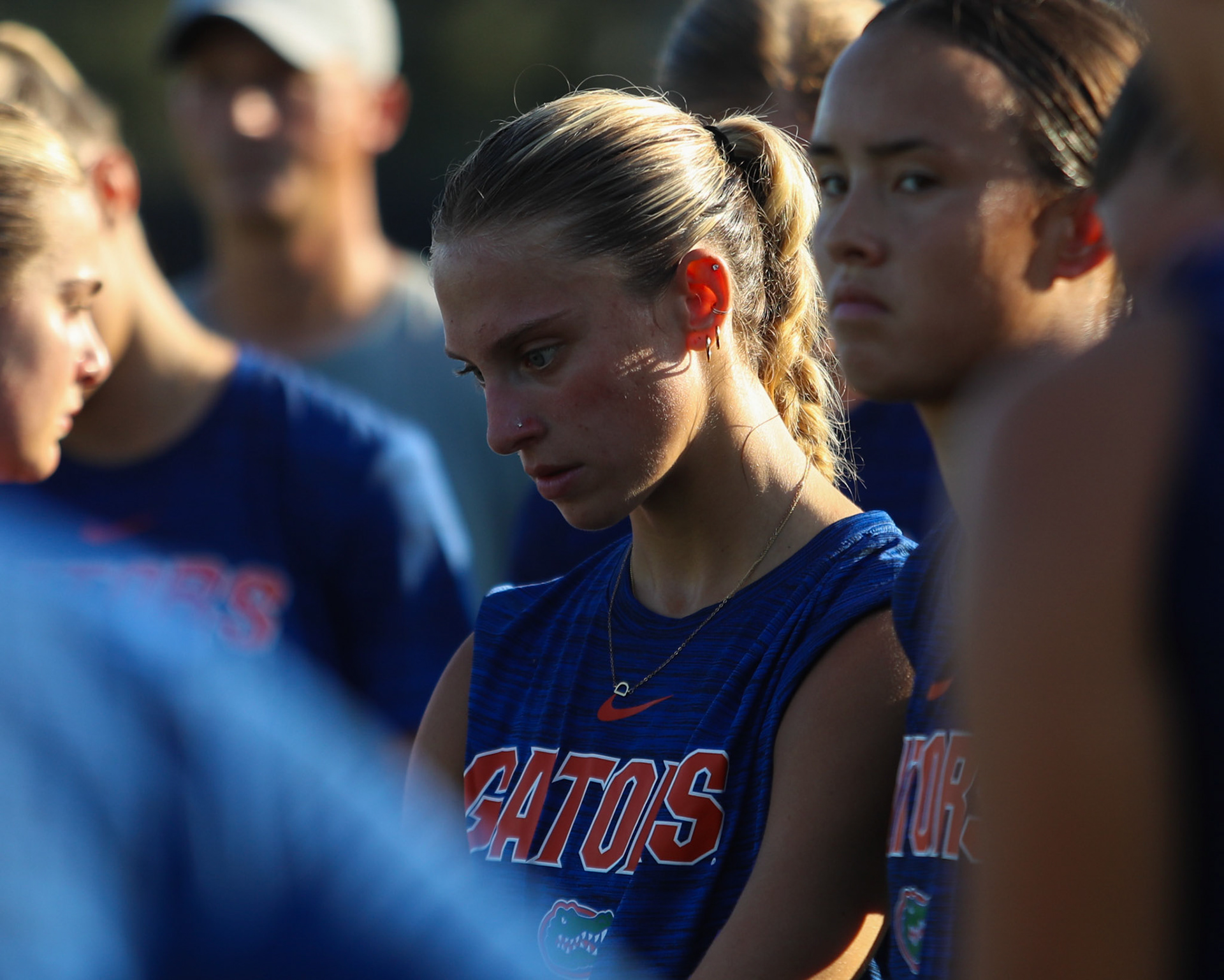 during the Gators' practice on Tuesday, July 29, 2025 at Donald R. Dizney Stadium in Gainesville, FL / UAA Communications photo by Morgan Hurd