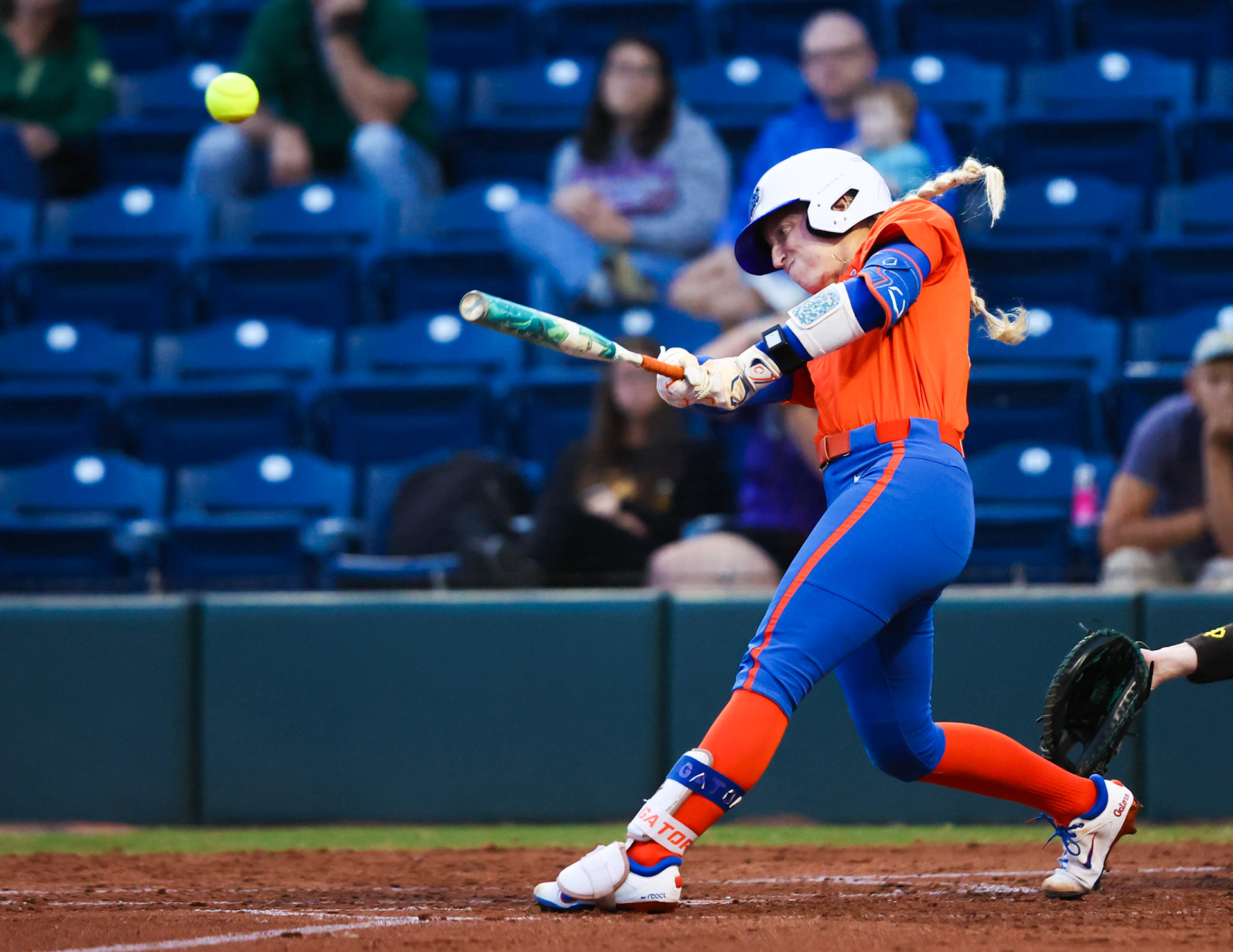 during the Gators' game against the Bulls on Wednesday, October 29, 2025 at Katie Seashole Pressly Softball Stadium in Gainesville, FL / UAA Communications photo by Morgan Hurd