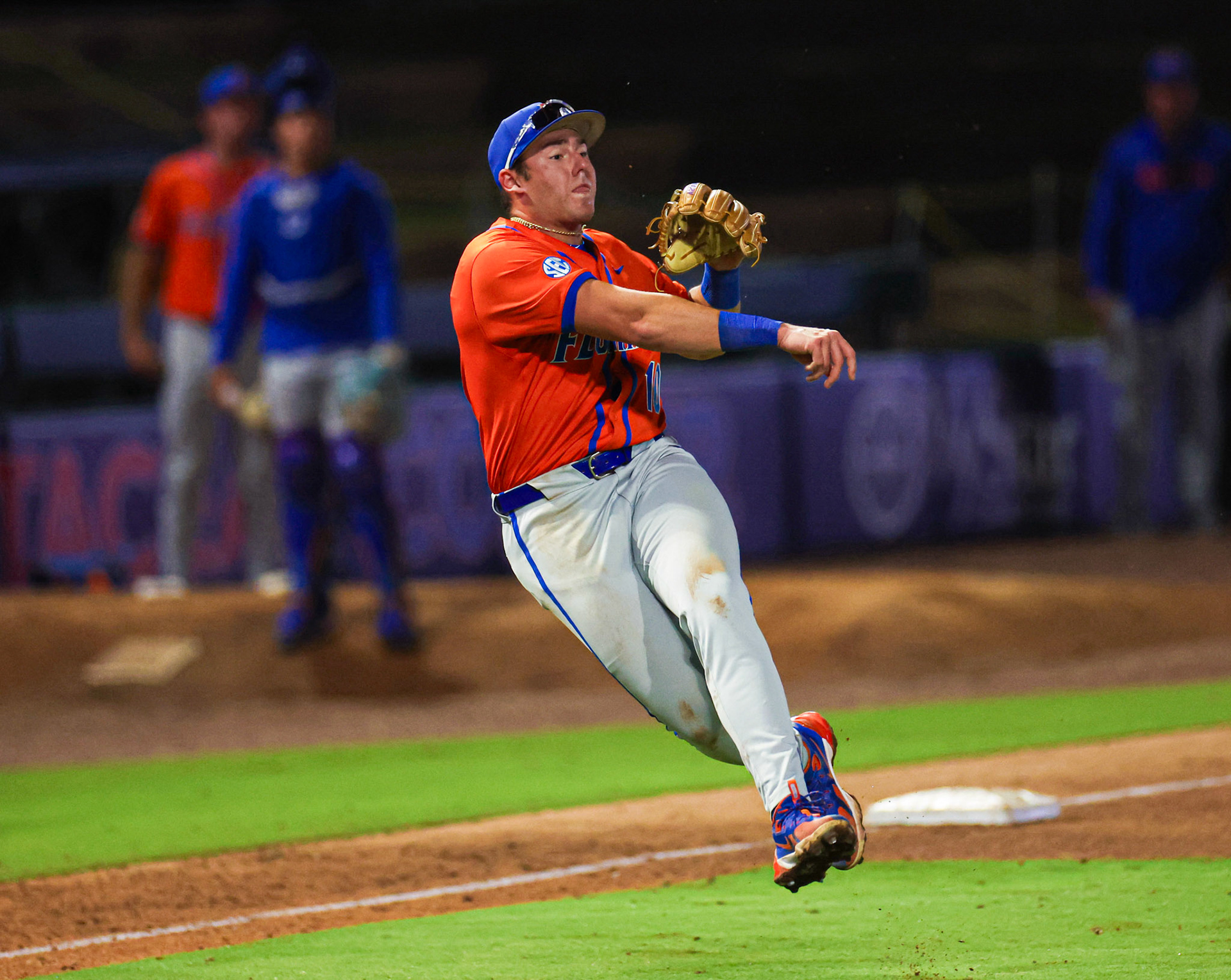 during the Gators' game against the Dolphins on Friday, October 31, 2025 at Vystar Ballpark in Jacksonville, FL / UAA Communications photo by Morgan Hurd