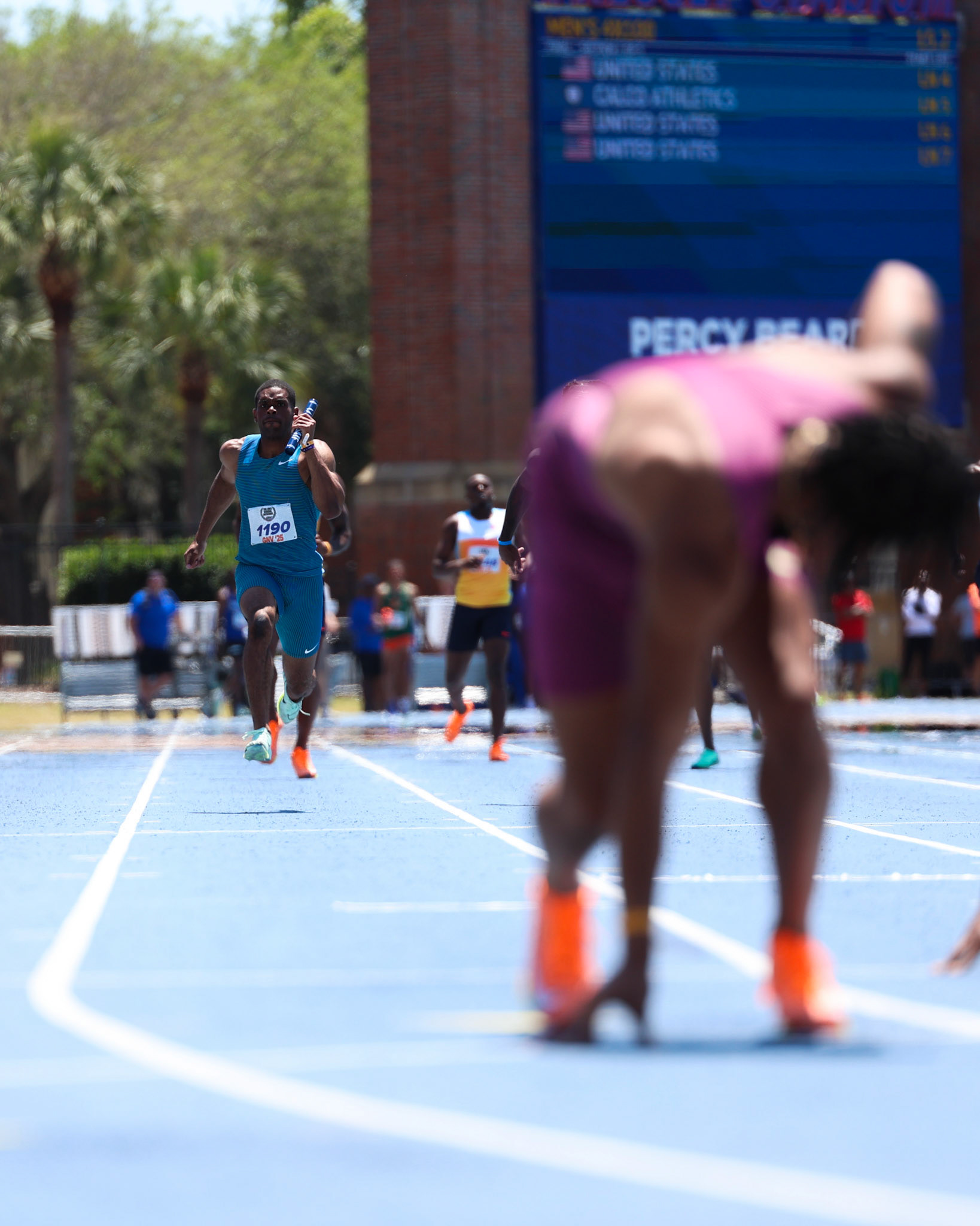 during the Tom Jones Memorial on Saturday, April 19, 2025 at Percy Beard Track at James G. Pressly Stadium in Gainesville, Fla. / UAA Communications photo by Morgan Hurd