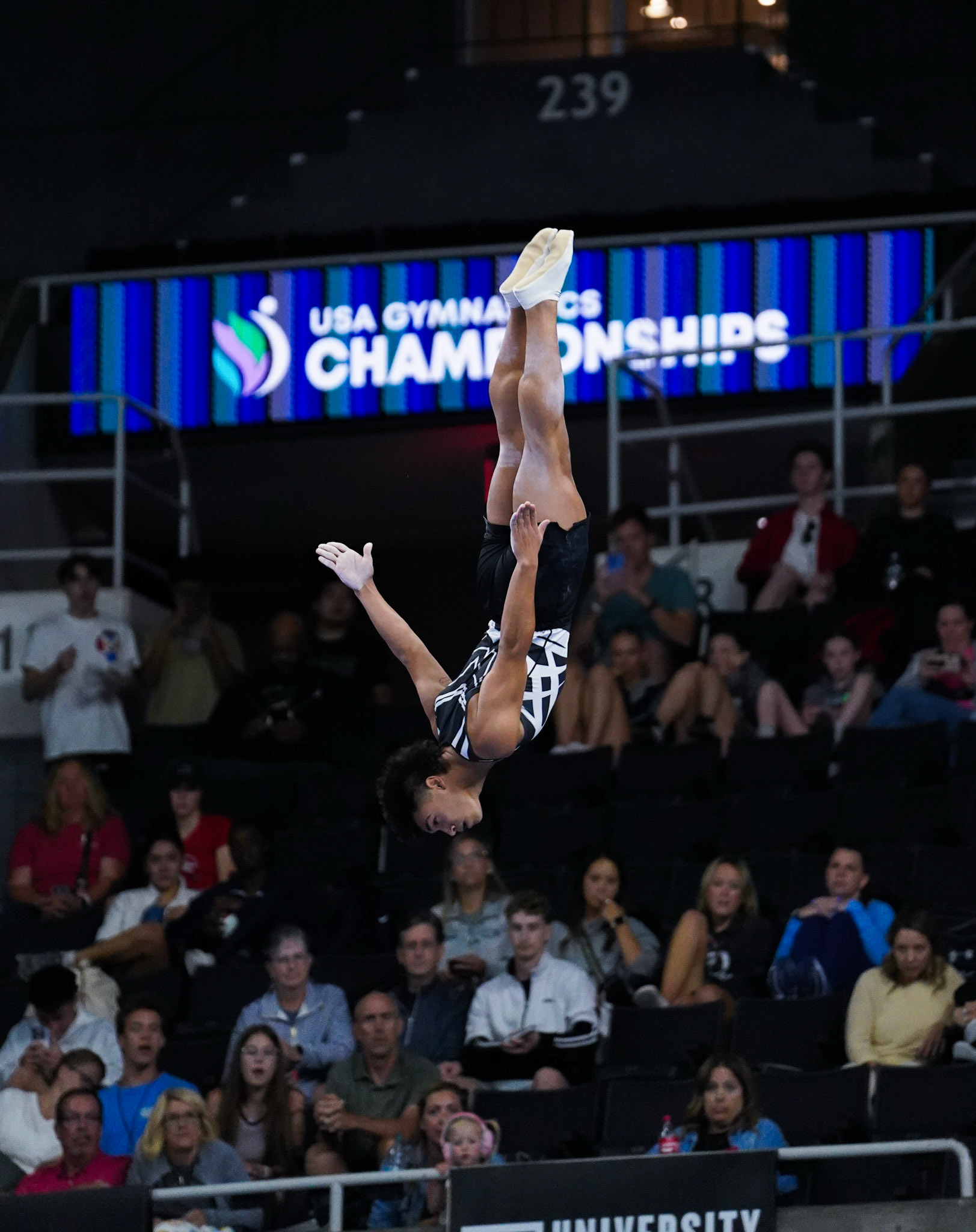 during the 2025 USA Gymnastics Gym Champs on Friday, June 20, 2025 at Amica Mutual Pavilion in Providence, RI /  photo by Morgan Hurd