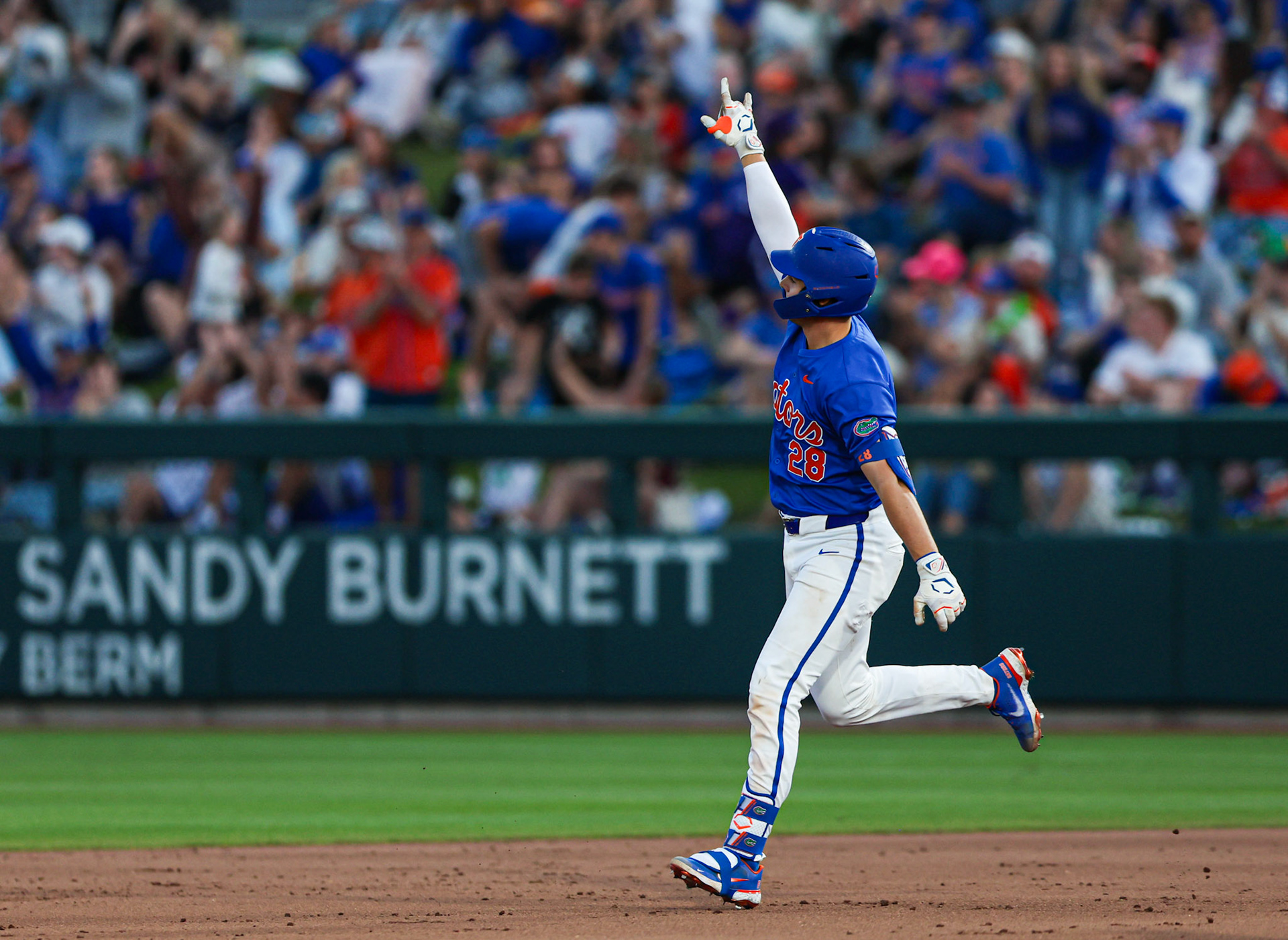 during the Gators' game against the Hurricanes on Saturday, March 1, 2025 at Condron Family Ballpark in Gainesville, FL / UAA Communications photo by Morgan Hurd