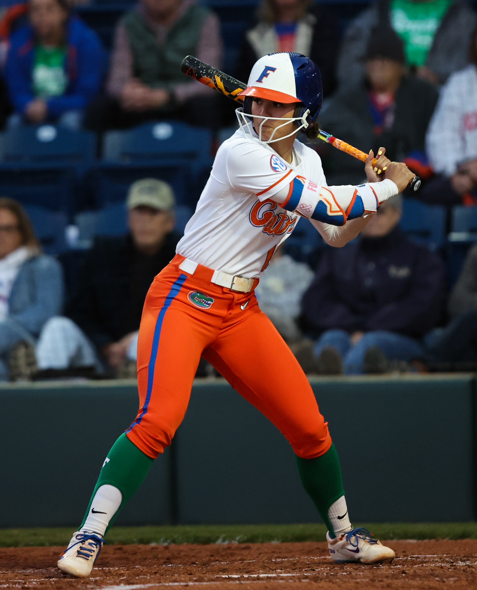 during the Gators' game against the Longhorns on Monday, March 17, 2025 at Katie Seashole Pressly Softball Stadium in Gainesville, FL / UAA Communications photo by Morgan Hurd