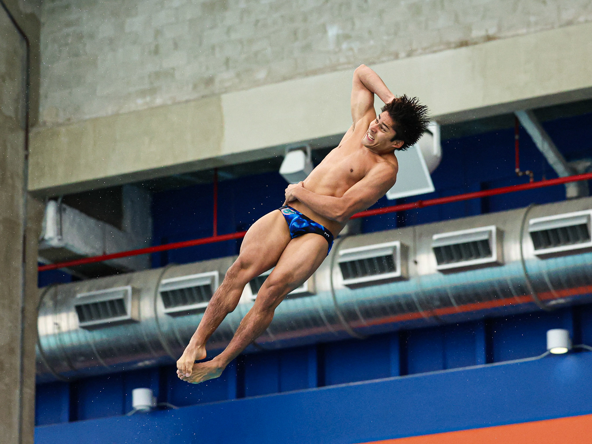 during the Gators' meet against the Cavaliers on Friday, October 10, 2025 at the Stephen C. O’Connell Center Natatorium in Gainesville, FL / UAA Communications photo by Morgan Hurd