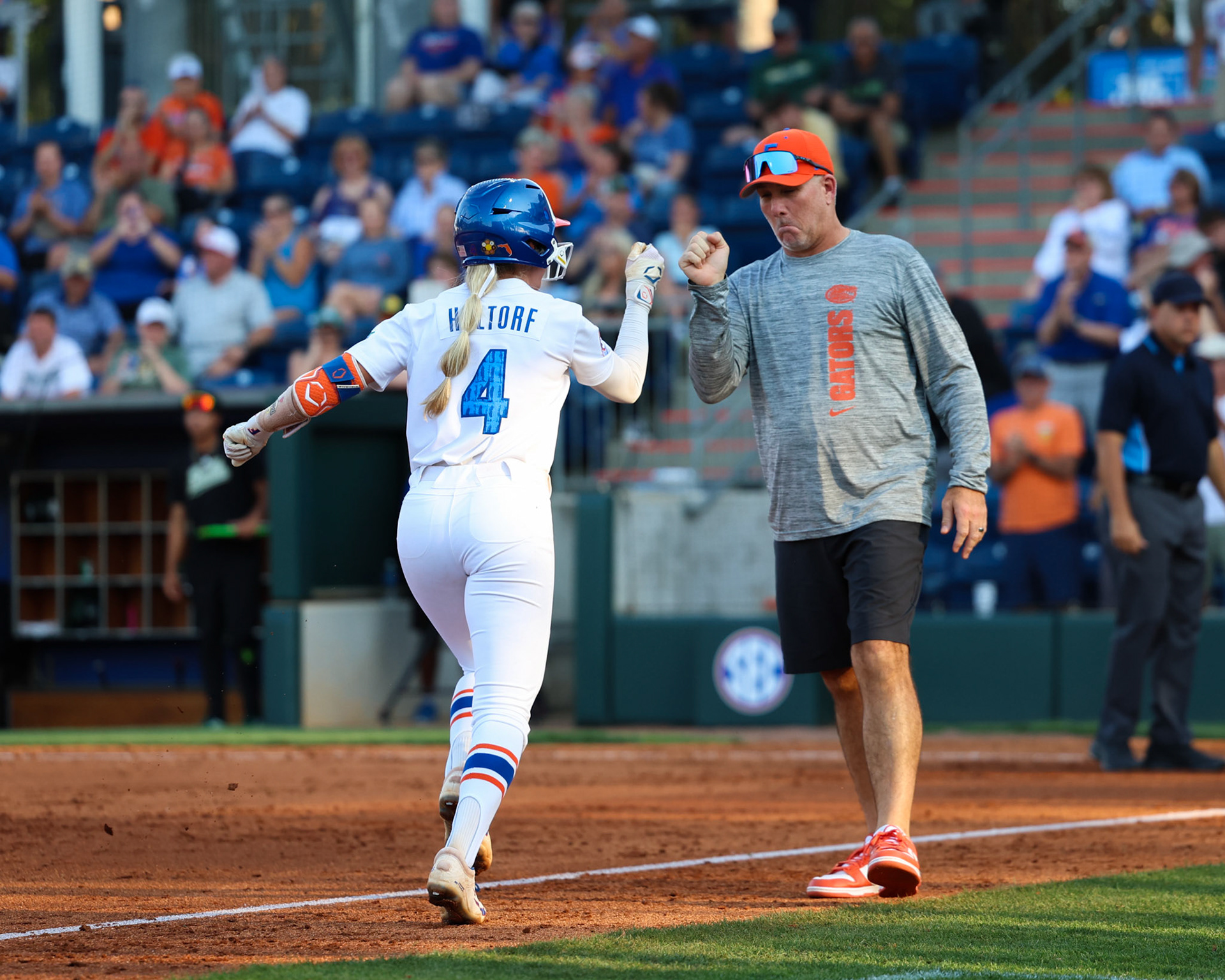 during the Gators' game against the Bulls on Wednesday, April 23, 2025 at Katie Seashole Pressly Softball Stadium in Gainesville, FL / UAA Communications photo by Morgan Hurd