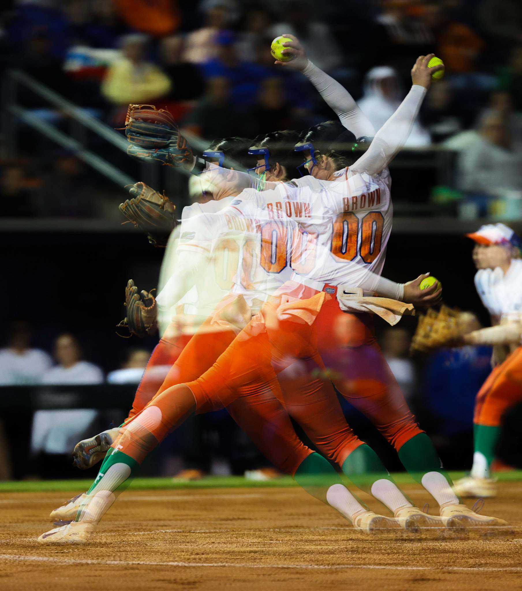 during the Gators' game against the Longhorns on Monday, March 17, 2025 at Katie Seashole Pressly Softball Stadium in Gainesville, FL / UAA Communications photo by Morgan Hurd