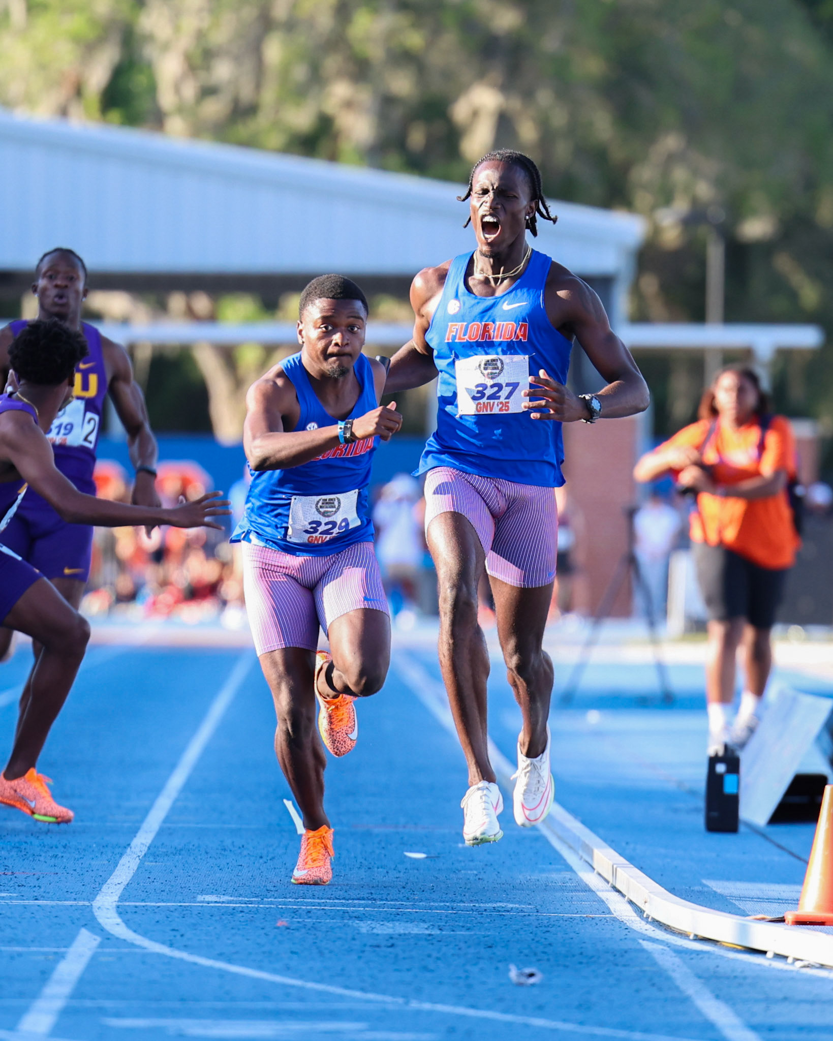 during the Tom Jones Memorial on Saturday, April 19, 2025 at Percy Beard Track at James G. Pressly Stadium in Gainesville, Fla. / UAA Communications photo by Morgan Hurd