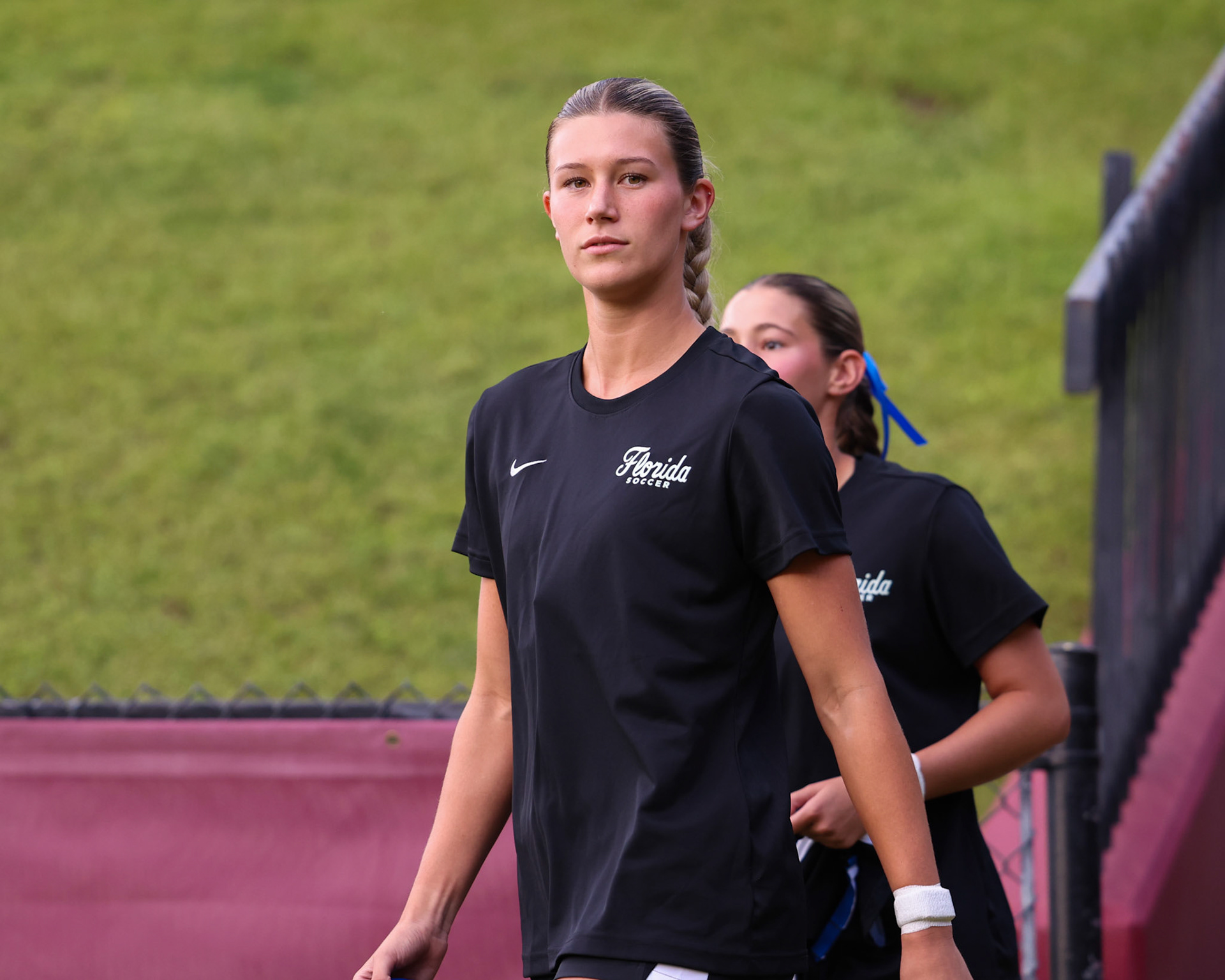 during the Gators' game against the Florida State Seminoles on Thursday, August 14, 2025 at Seminole Soccer Complex in Tallahassee, FL / UAA Communications photo by Morgan Hurd