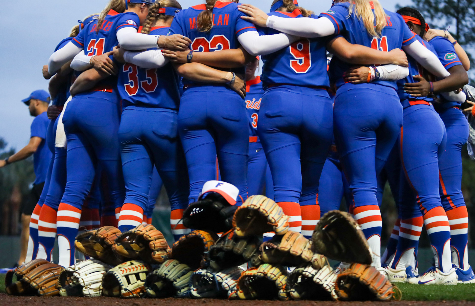 during the Gators' game against the Eagles on Thursday, February 13, 2025 at Katie Seashole Pressly Softball Stadium in Gainesville, FL / UAA Communications photo by Morgan Hurd