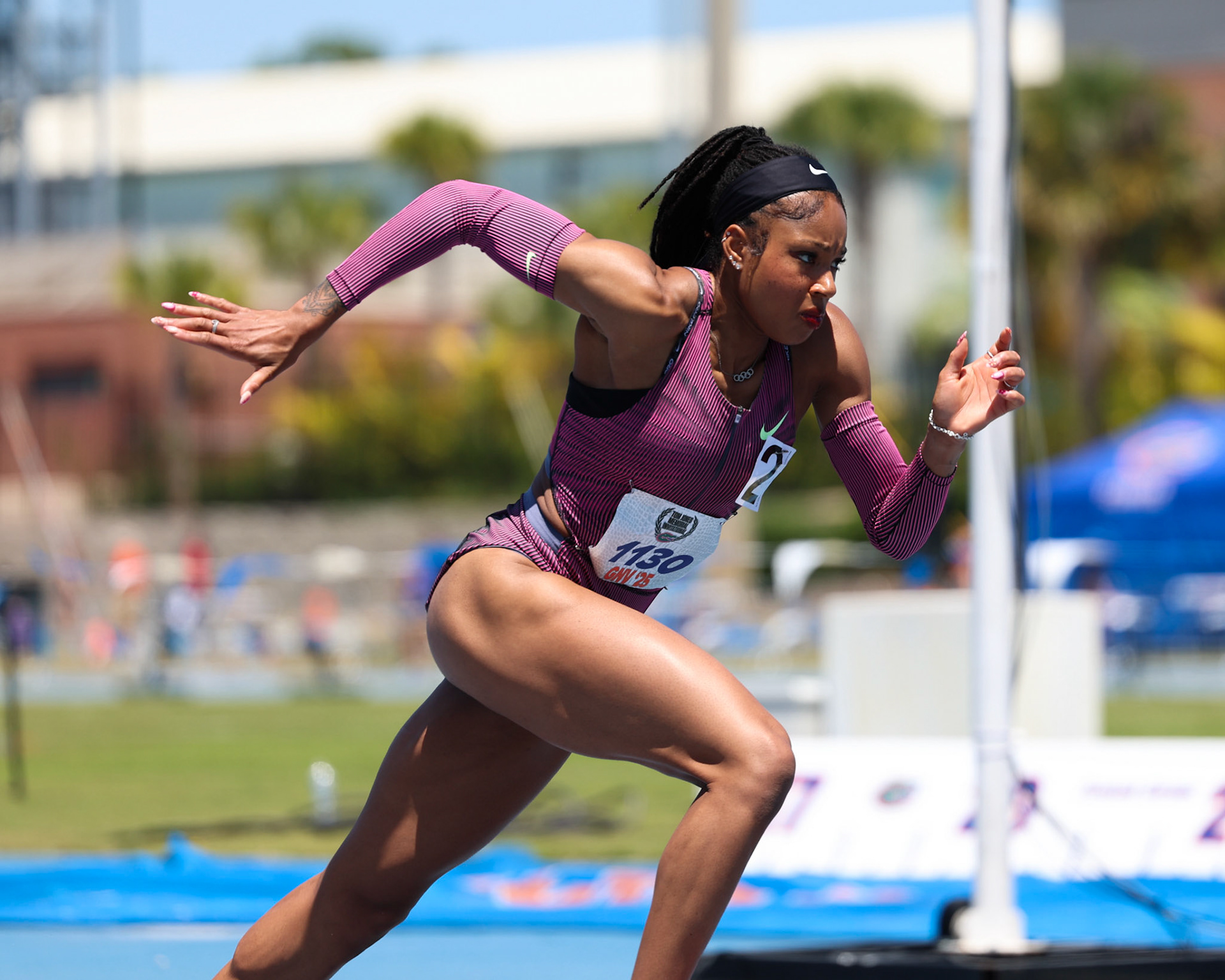 during the Tom Jones Memorial on Saturday, April 19, 2025 at Percy Beard Track at James G. Pressly Stadium in Gainesville, Fla. / UAA Communications photo by Morgan Hurd