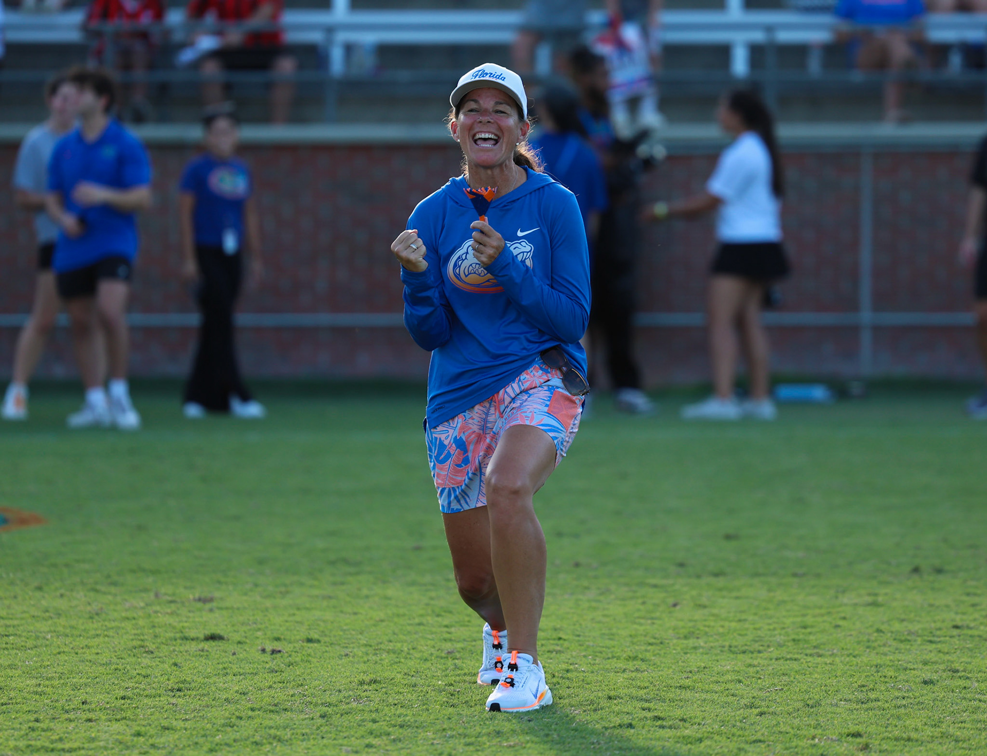 during the Gators' game against the Gamecocks on Sunday, September 21, 2025 at Donald R. Dizney Stadium in Gainesville, FL / UAA Communications photo by Morgan Hurd