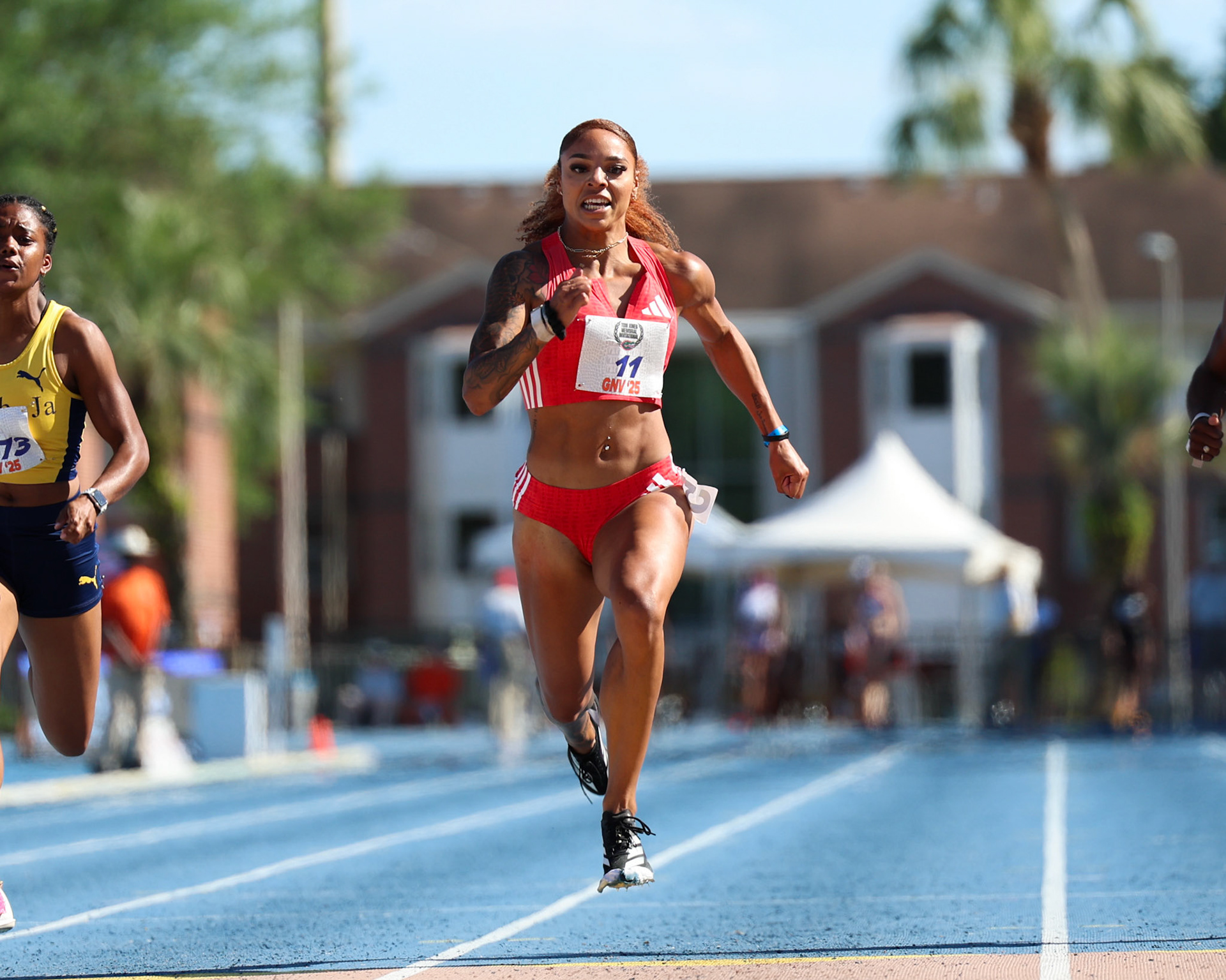 during the Tom Jones Memorial on Saturday, April 19, 2025 at Percy Beard Track at James G. Pressly Stadium in Gainesville, Fla. / UAA Communications photo by Morgan Hurd