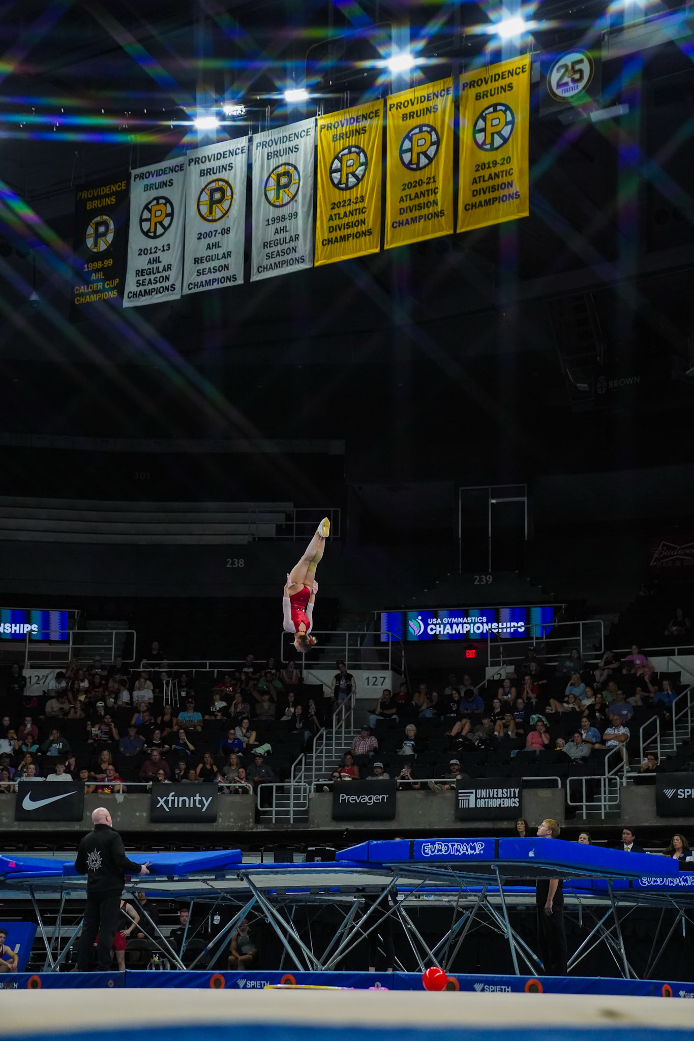 during the 2025 USA Gymnastics Gym Champs on Friday, June 20, 2025 at Amica Mutual Pavilion in Providence, RI /  photo by Morgan Hurd