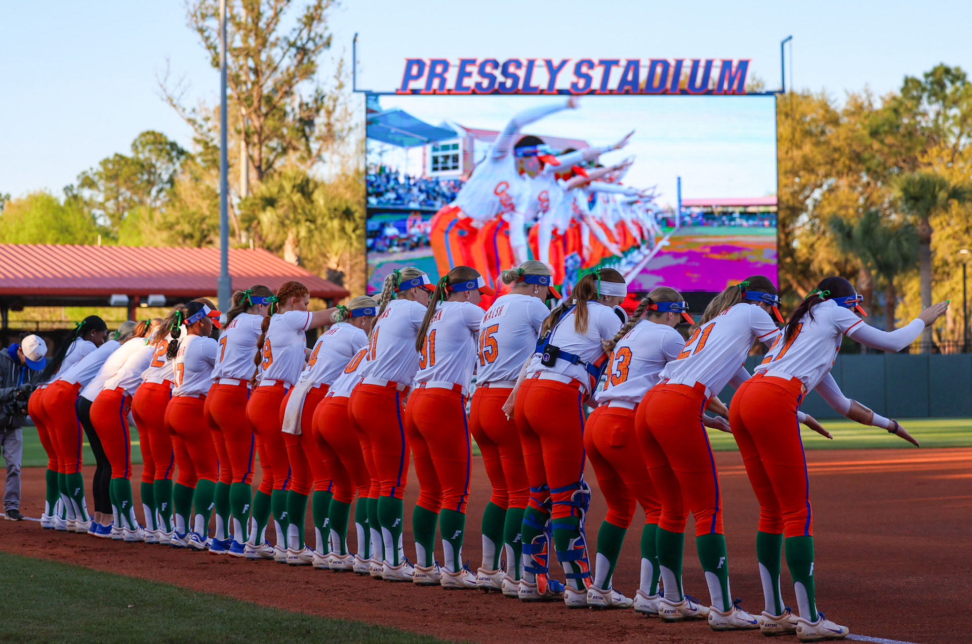 during the Gators' game against the Longhorns on Monday, March 17, 2025 at Katie Seashole Pressly Softball Stadium in Gainesville, FL / UAA Communications photo by Morgan Hurd