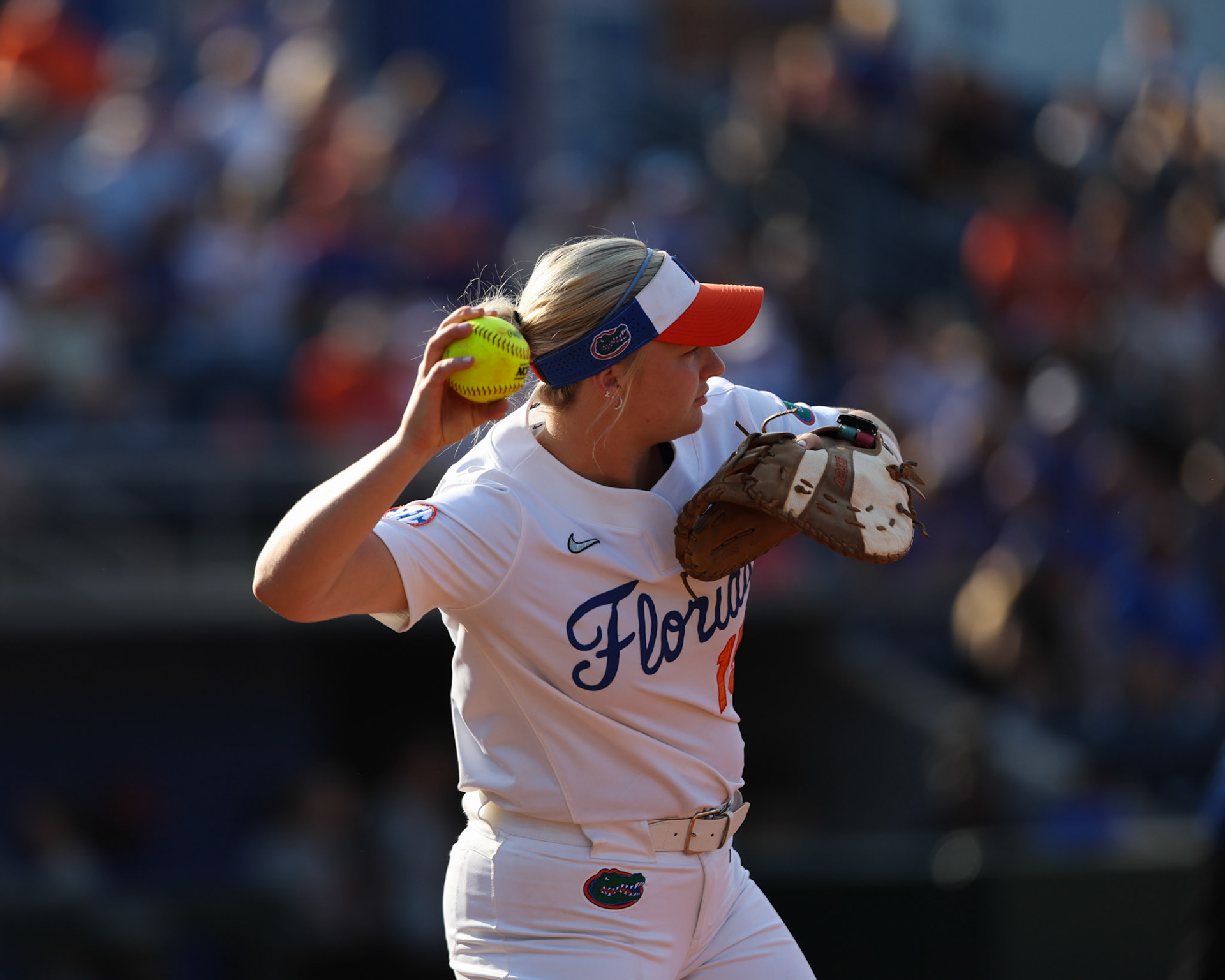 during the Gators' game against the Bulls on Wednesday, April 23, 2025 at Katie Seashole Pressly Softball Stadium in Gainesville, FL / UAA Communications photo by Morgan Hurd