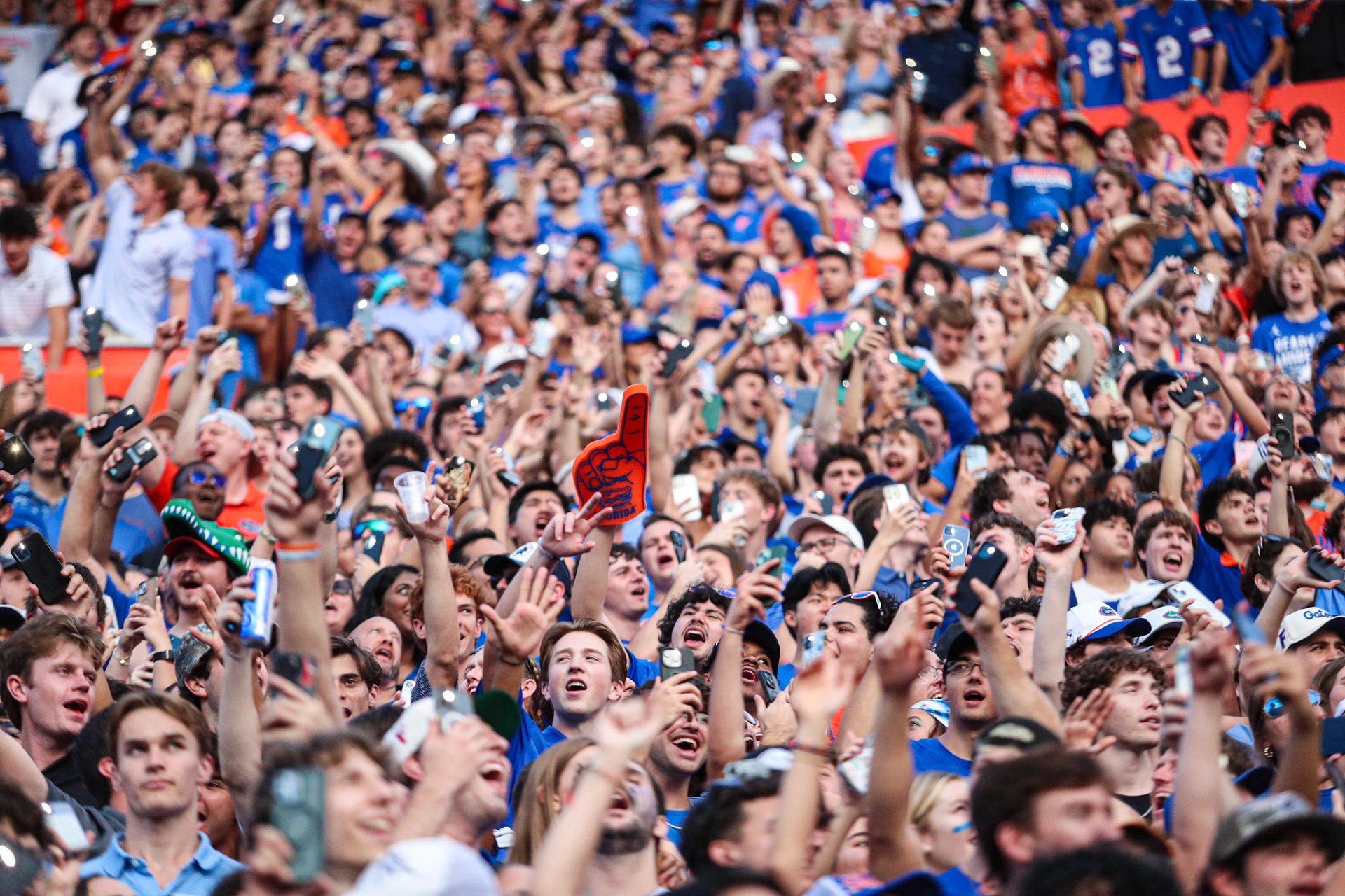 during the Gators' game against the Longhorns on Saturday, October 4, 2025 at Ben Hill Griffin Stadium in Gainesville, Fla. / UAA Communications photo by Morgan Hurd