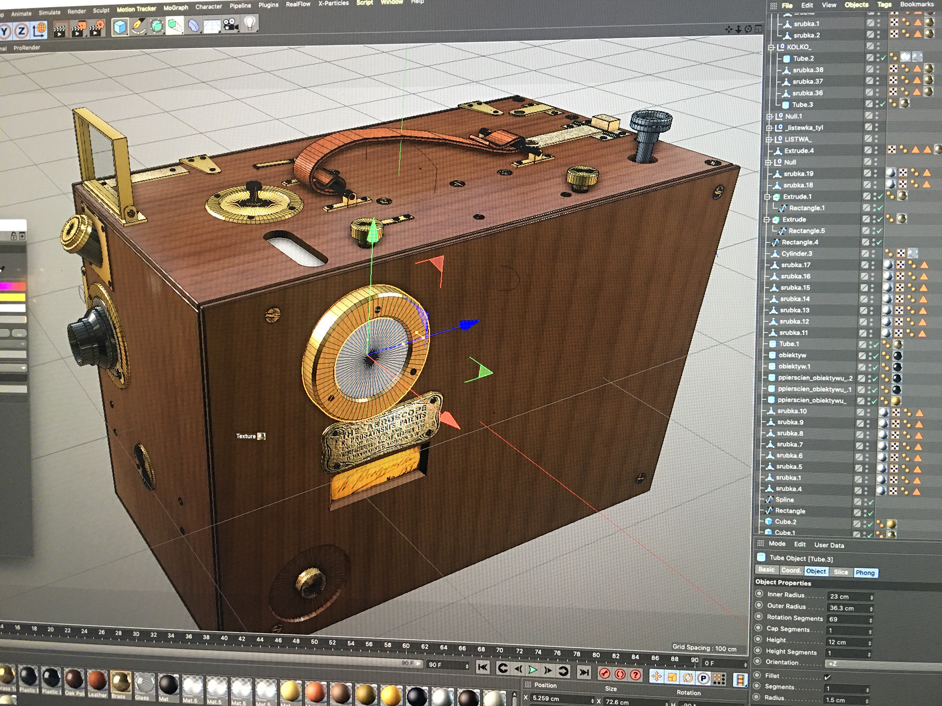 Old camera model, 3D scene
