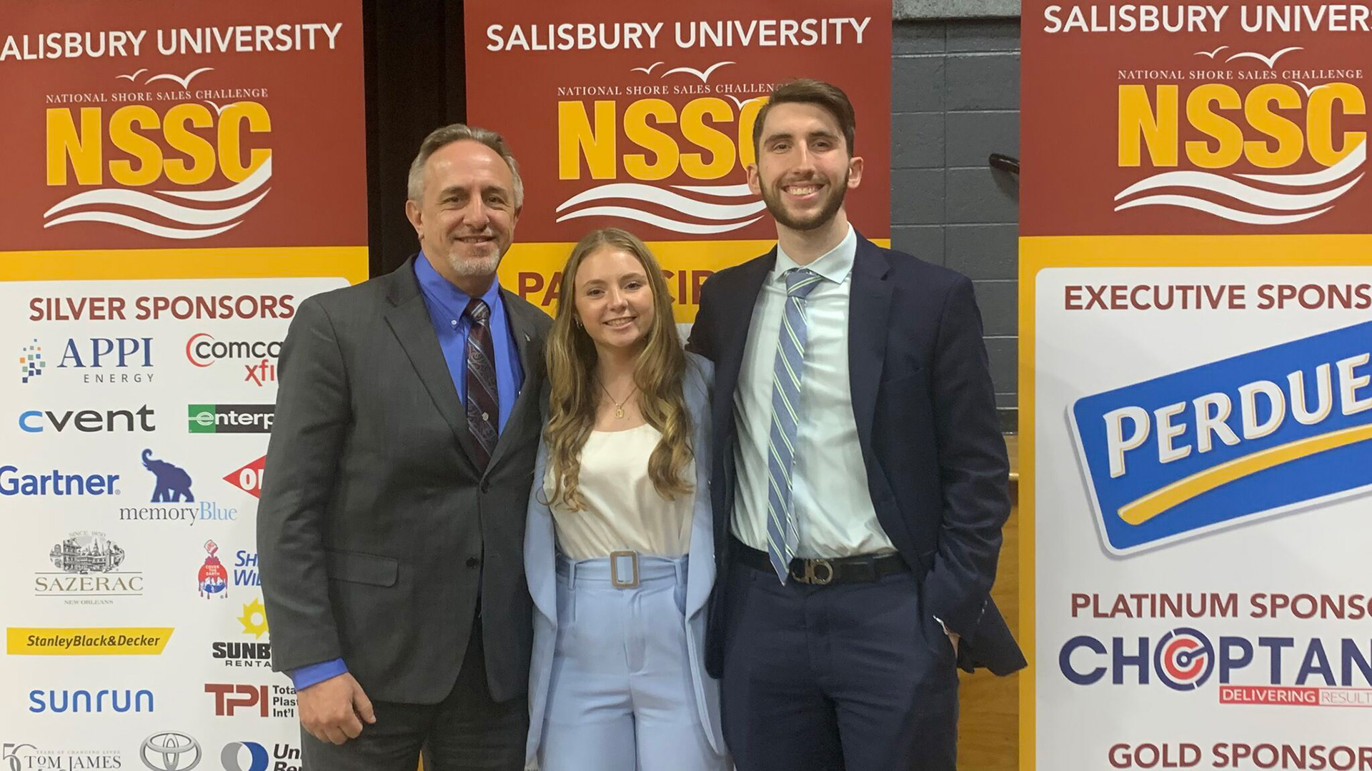 Dr. Ricky Fergurson with students Brin Bair and Connor Lash