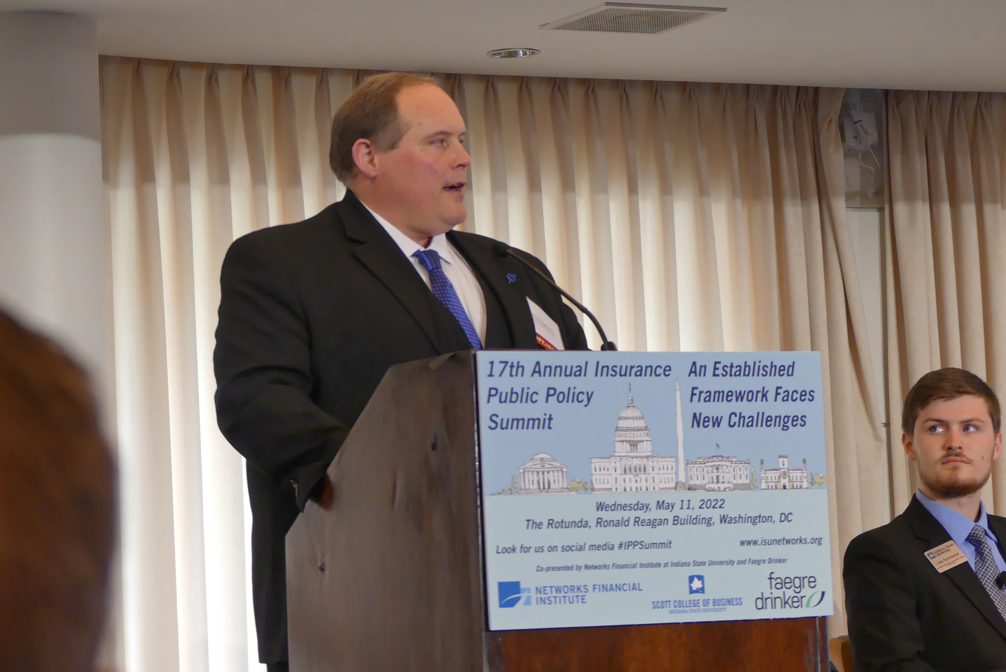 Terry Daugherty, Dean, Scott College of Business and Luke Summerlot