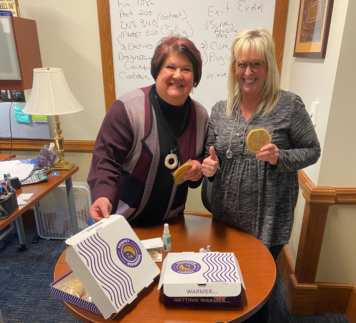 Associate Dean Kelly Wilkinson and Dean's Assistant Ruth Rukes