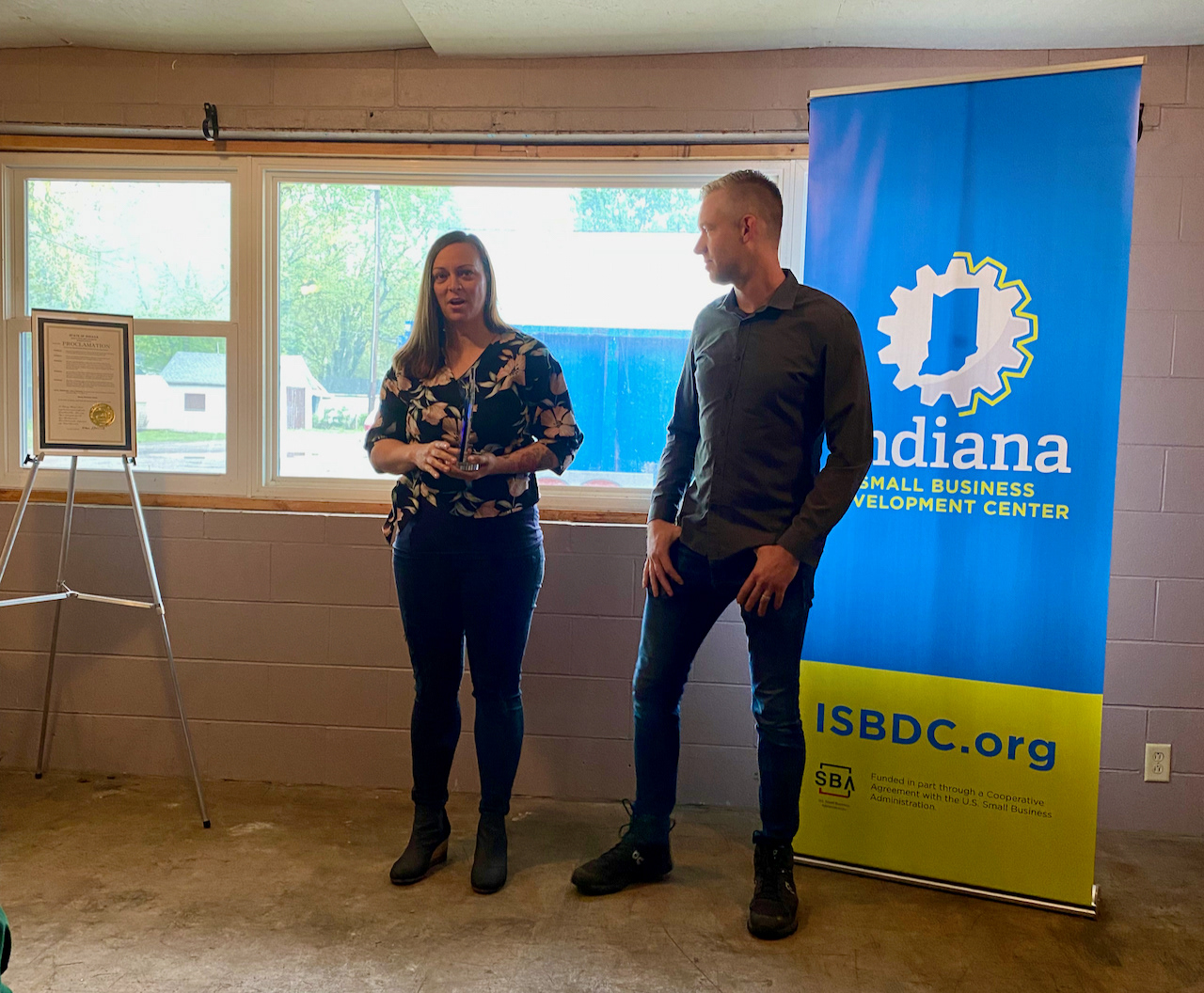 Tiffany and Mark Baker discussing their vision for the new Locus Street development project