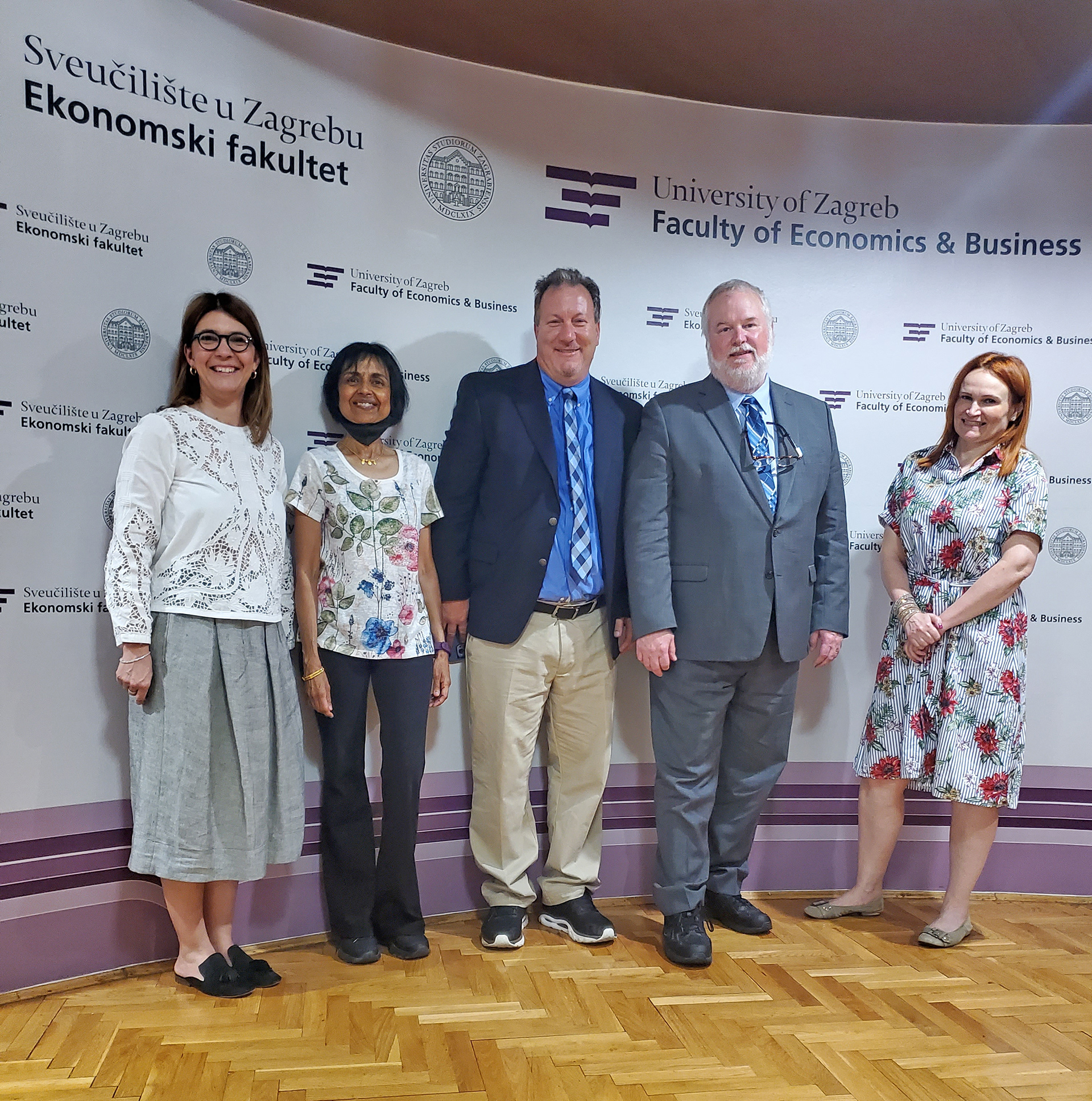 Meeting Associate Dean Prof. Kosjenka Dumancic, Faculty of Economics & Business and Suzanna Karabaic, Head of International Office at the University of Zagreb, Zagreb, Croatia to discuss potential partnerships with Indiana State University.