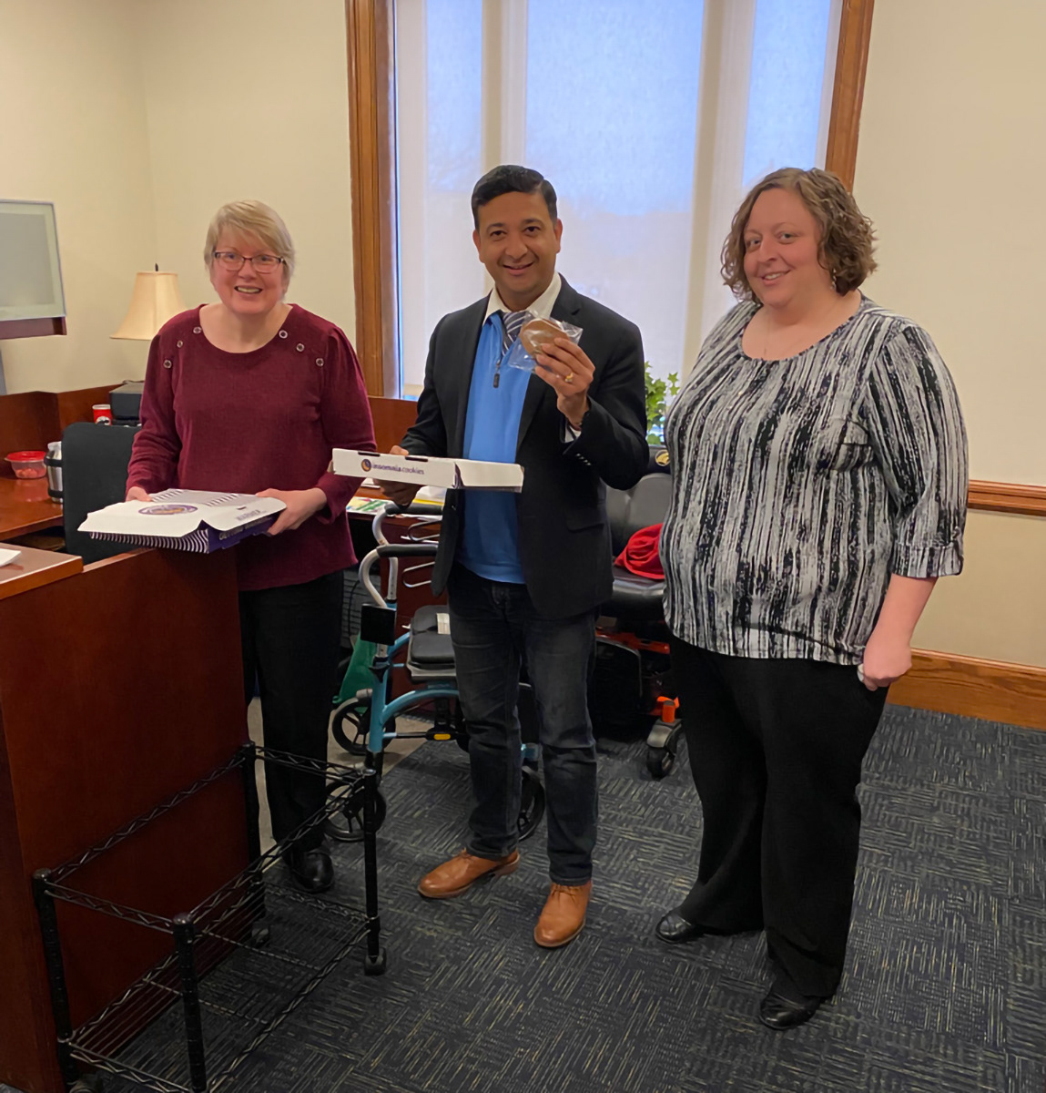 Carolyn Dages, Dr. Kuntal Bhattacharyya, and Ashley Layman