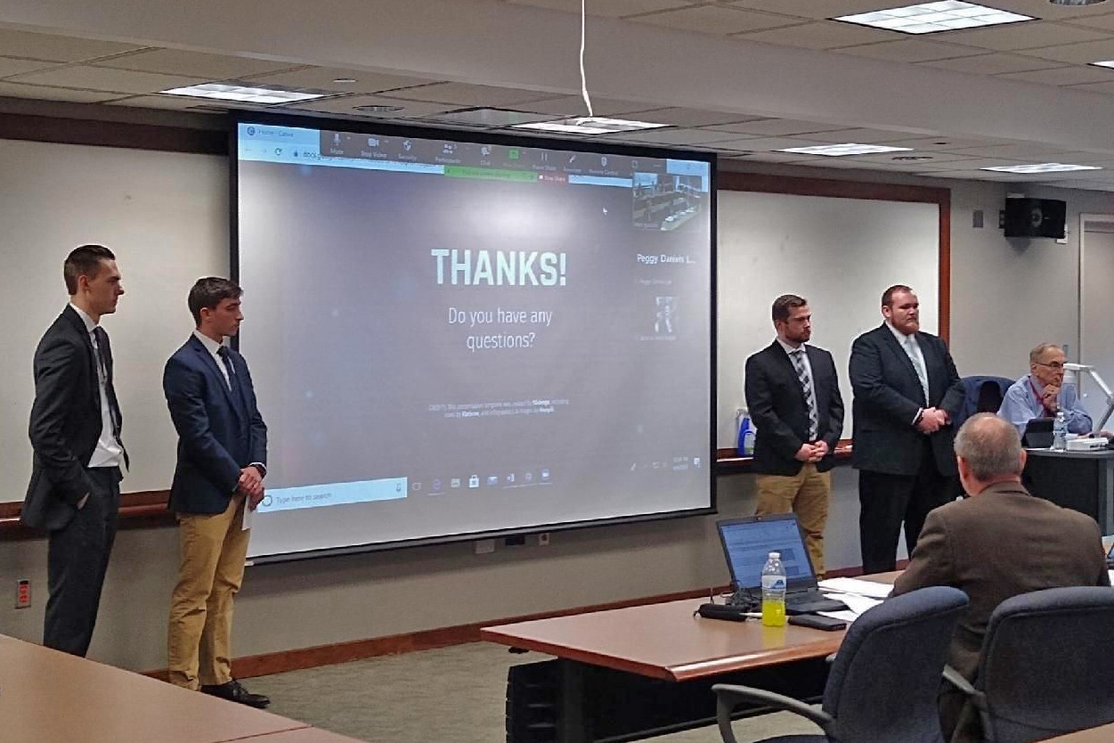 OSCM students Jacob Johnson, Gavin Englert, Cameron Bridges, and Alijah Rogers-Peterson took third place in the highly competitive Gregg Sherrill Case Competition hosted by Indiana University–Purdue University Indianapolis on April 10, 2022