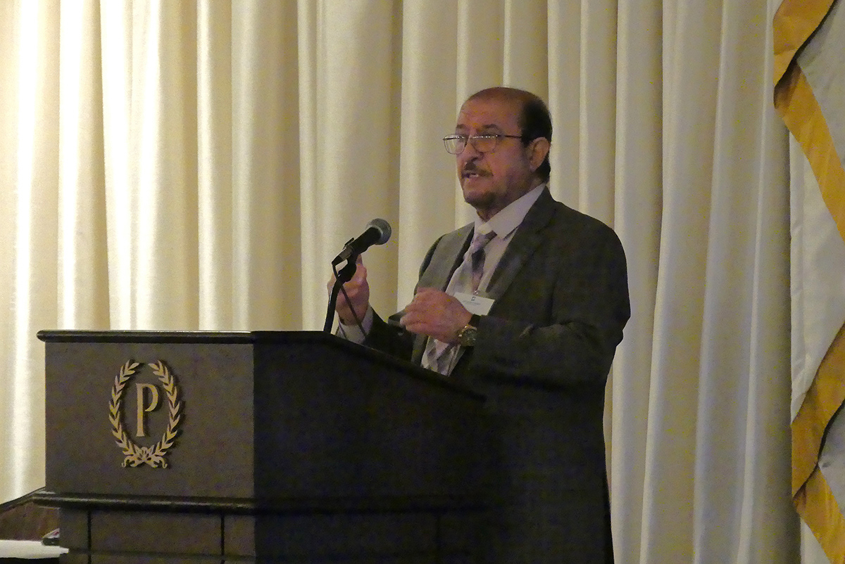 Dr. Tarek Zaher (Indiana State University), co-founder of SMIFC, making the opening remarks