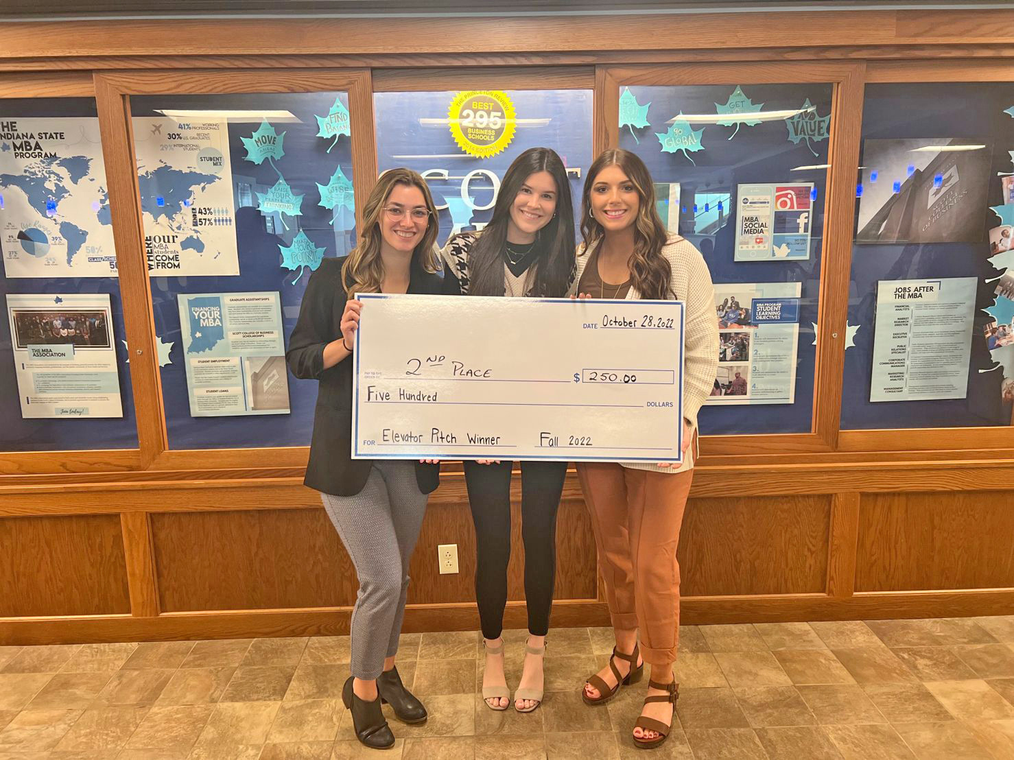 Runners up Kate Gauer, Annika Ehrlich, and Ashlyn Halstead