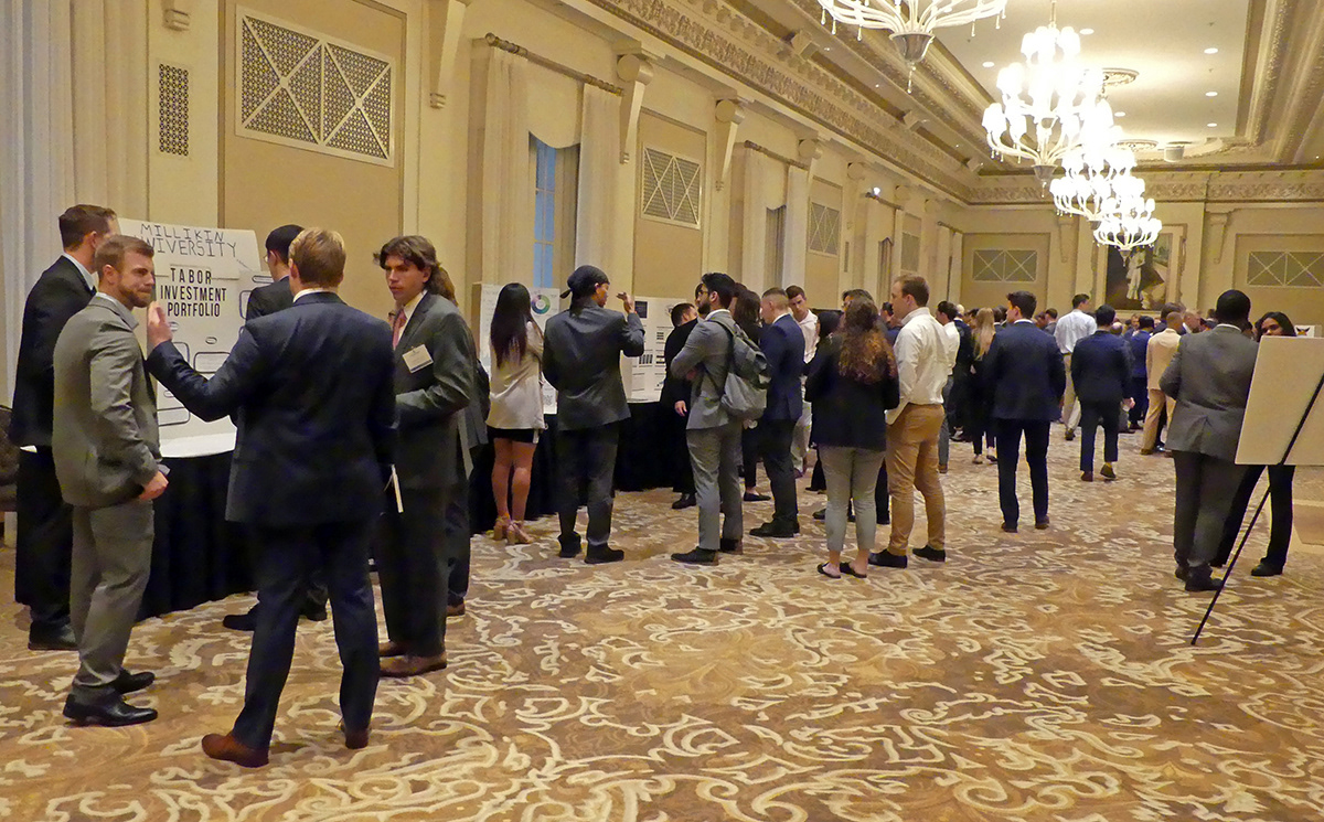 The poster competition is always popular. It provides an opportunity for people to discuss the various student managed investment funds and how they are organized
