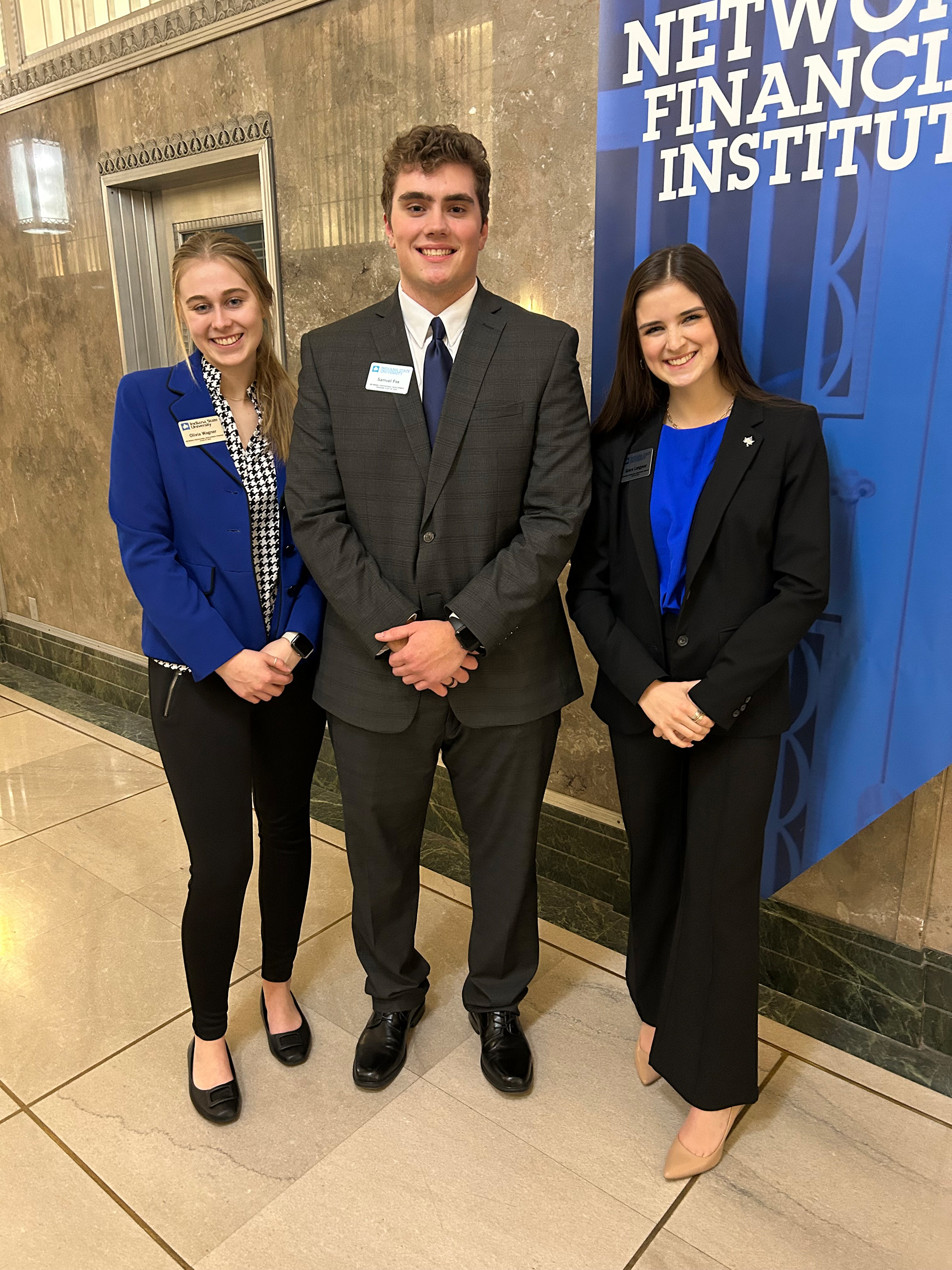Networks Scholars Olivia Wagner, Sam Hunt, and Grace Longyear