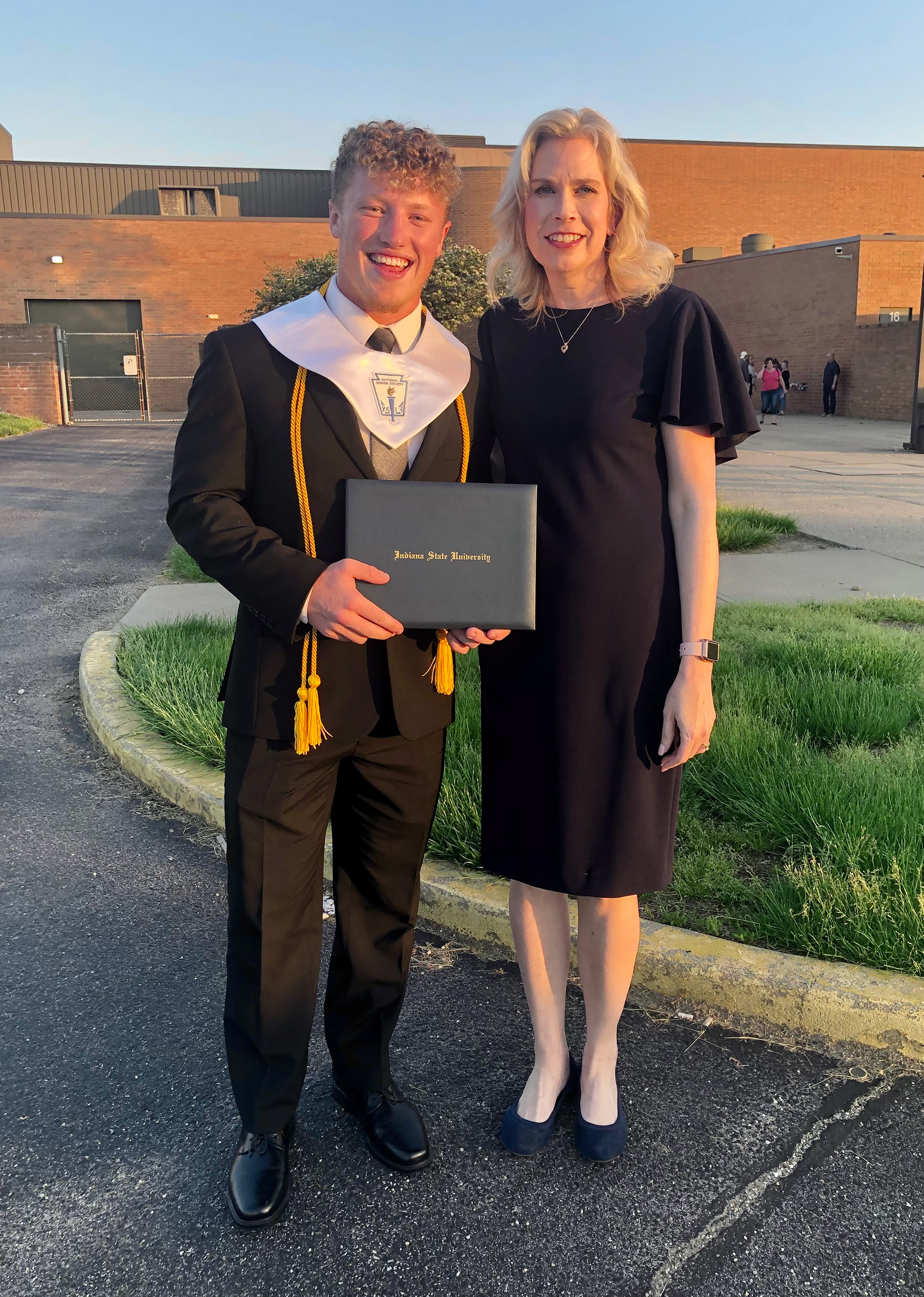Networks Scholarship awardee Dillon White and Professional Development Program Assistant Director Michelle Reeson