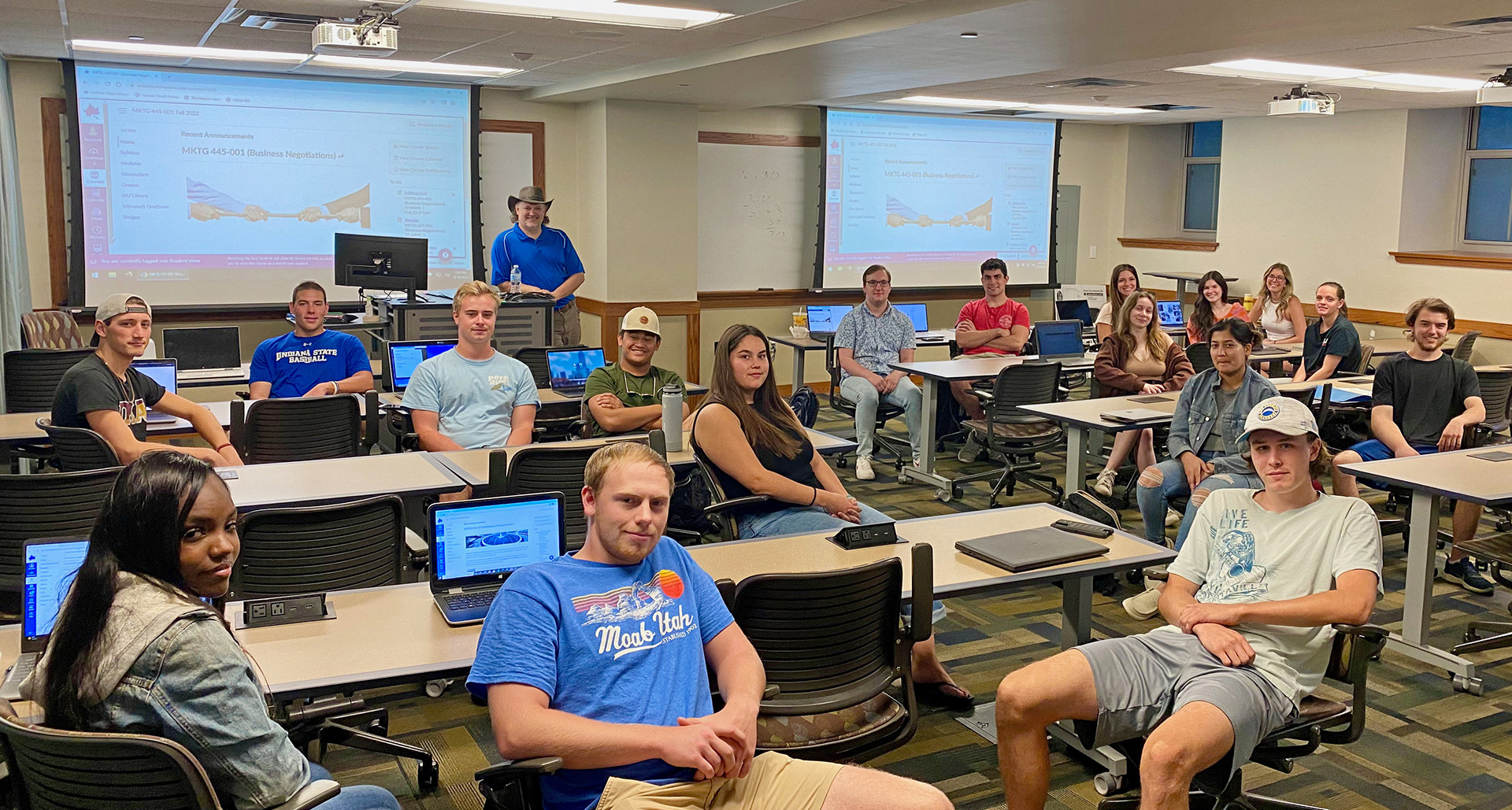 Dr. David Fleming and returning students