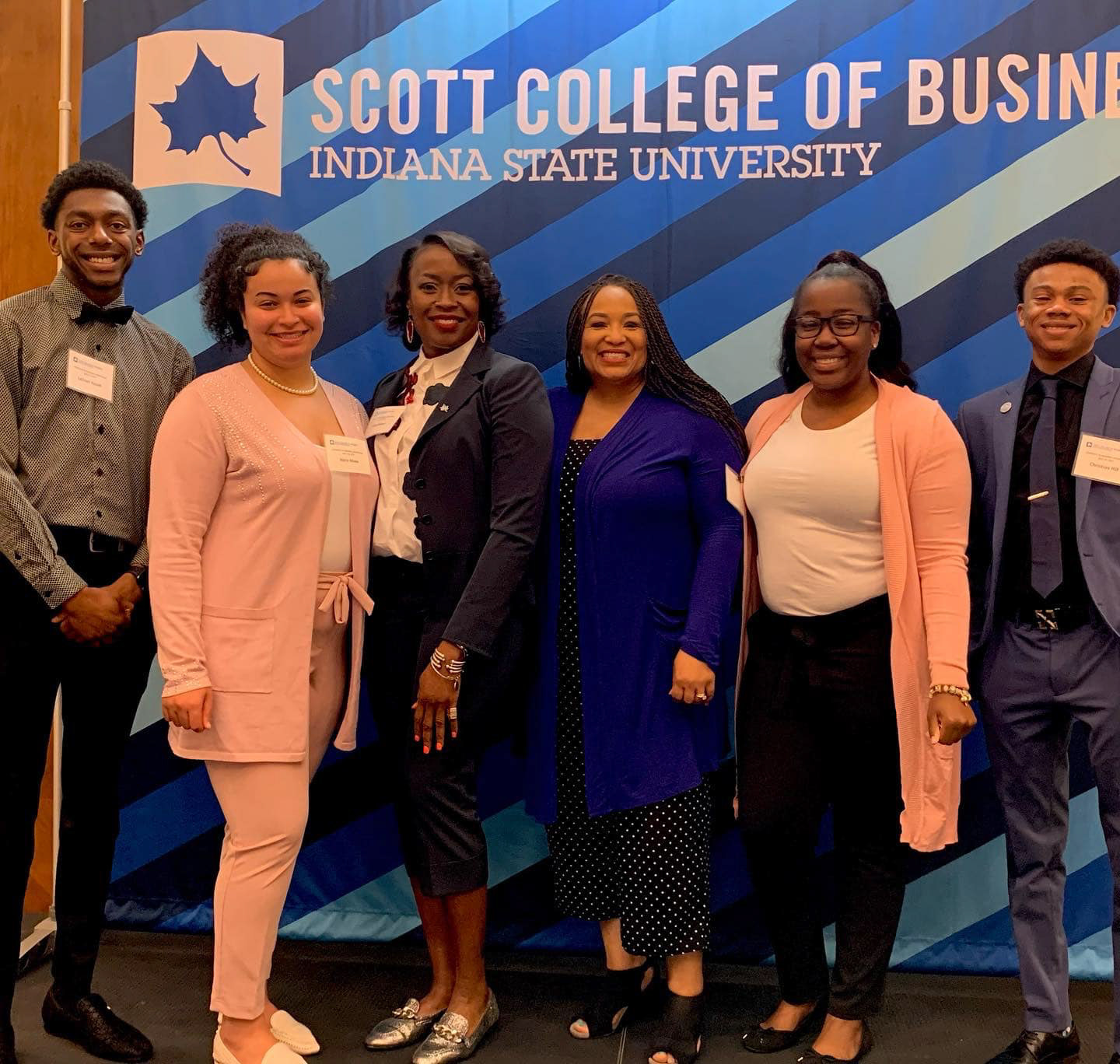 Members of the Charles E. Brown African American Cultural Center with Tiana Baker. LeJuan Exum on left