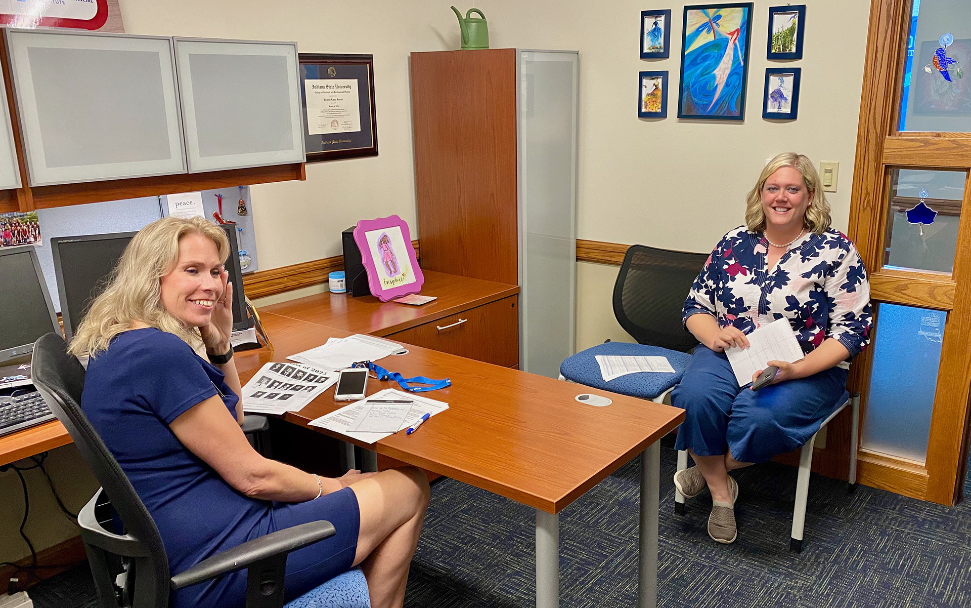 Michelle Reeson, Meis Center Director and Rebecca Wray, Director, Gonagware Center and Networks Financial Institute